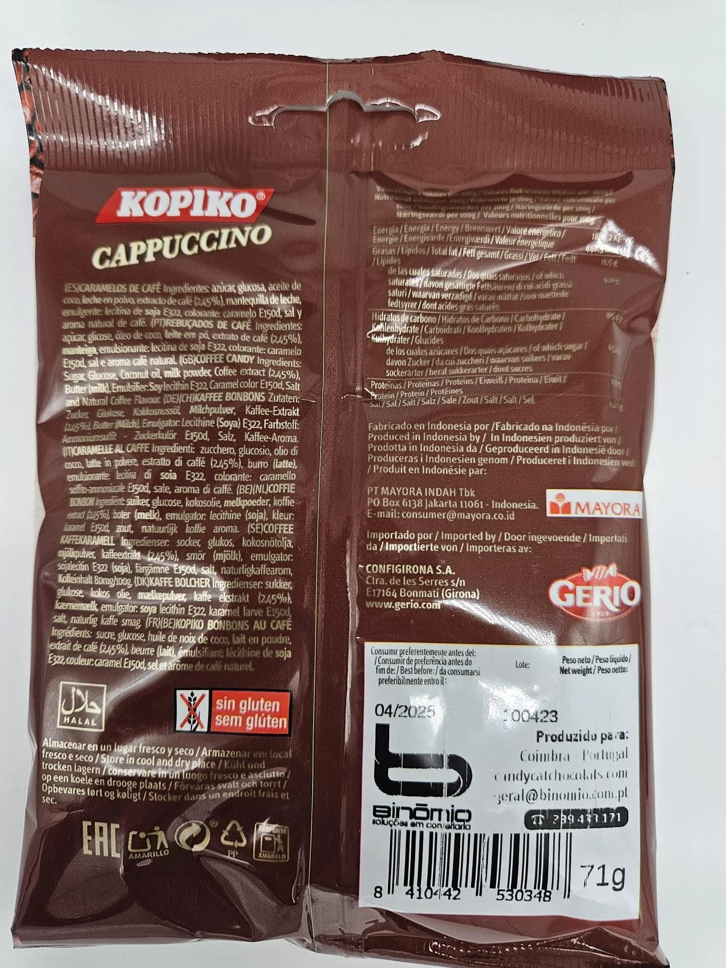 Kopiko Cukierki do kawy | cukierki | cappuccino | Coffee Candy, Classic, 4 x 71 g