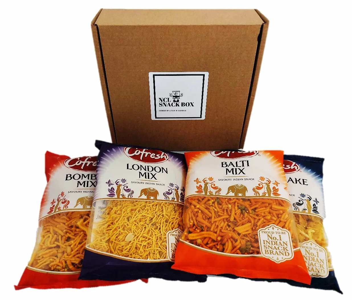 Cofresh Mix zestaw 4 smaków Bombay, płatków kukurydzianych, London Mix, Balti