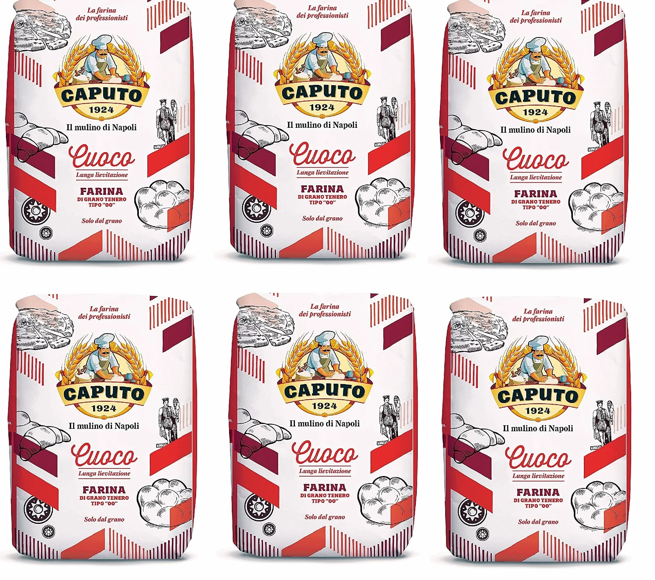 6 x Farina Molino Caputo Cuoco Chief Pizza Napoli Mąka do pizzy 1 kg