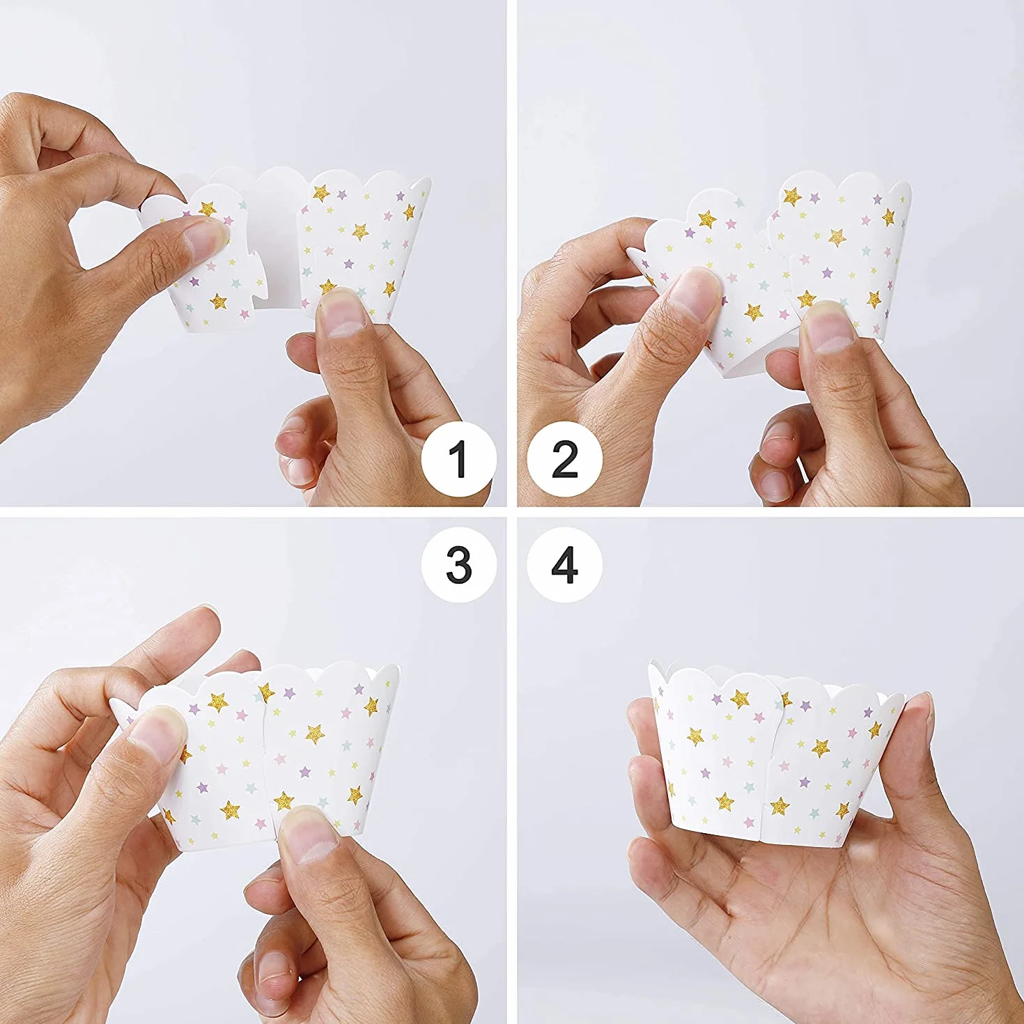 Cupcake Topper Wrapper, 24 zestaw Unicorn Cupcake Toppers Cupcake Wraps Dekoracja Ciasto Jednorożec, na Party Supplies Cake Decorations Dzieci Dziewczyny Prezent Urodzinowy