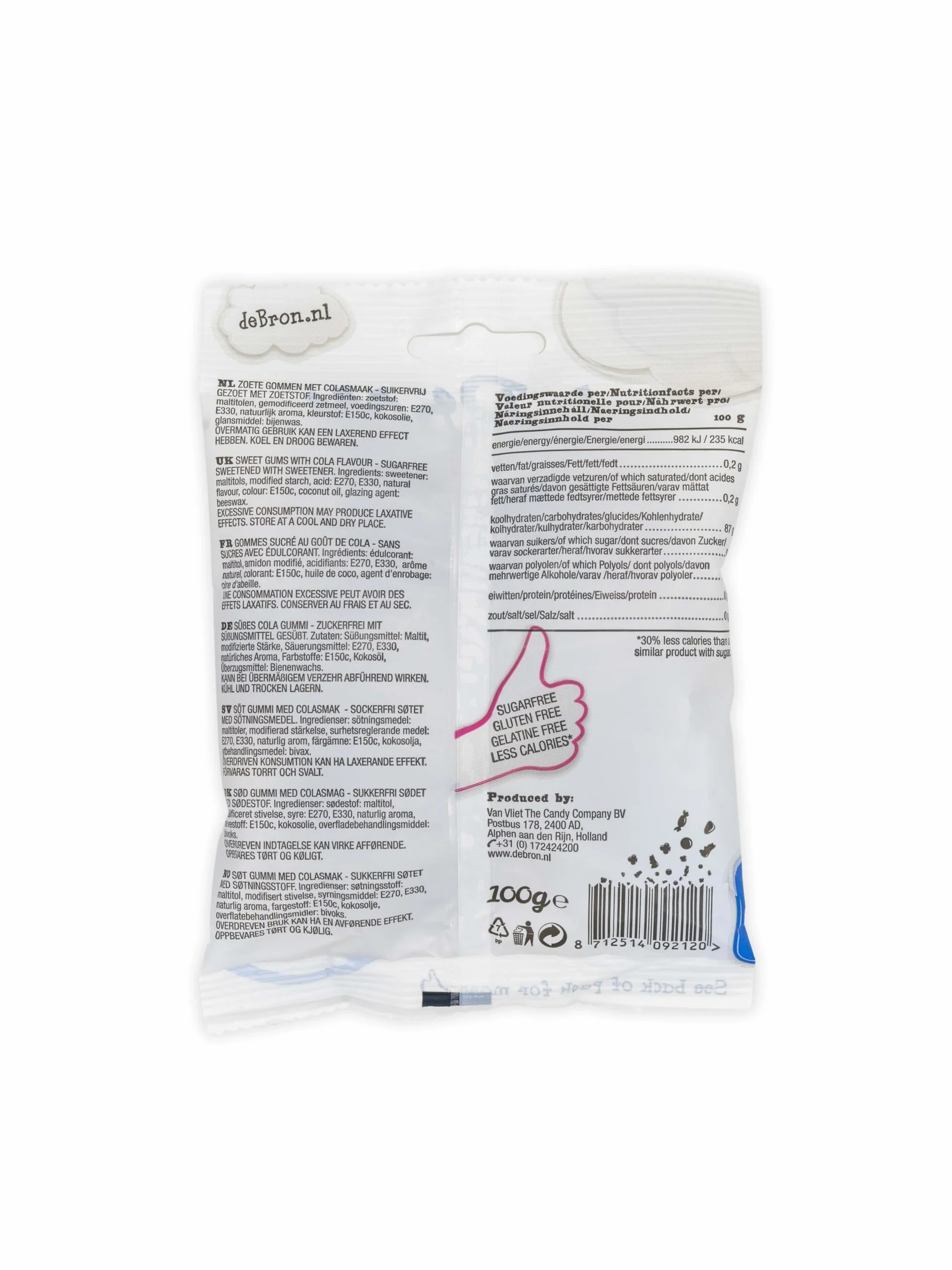 deBron guma Cola-Gums sugarfree