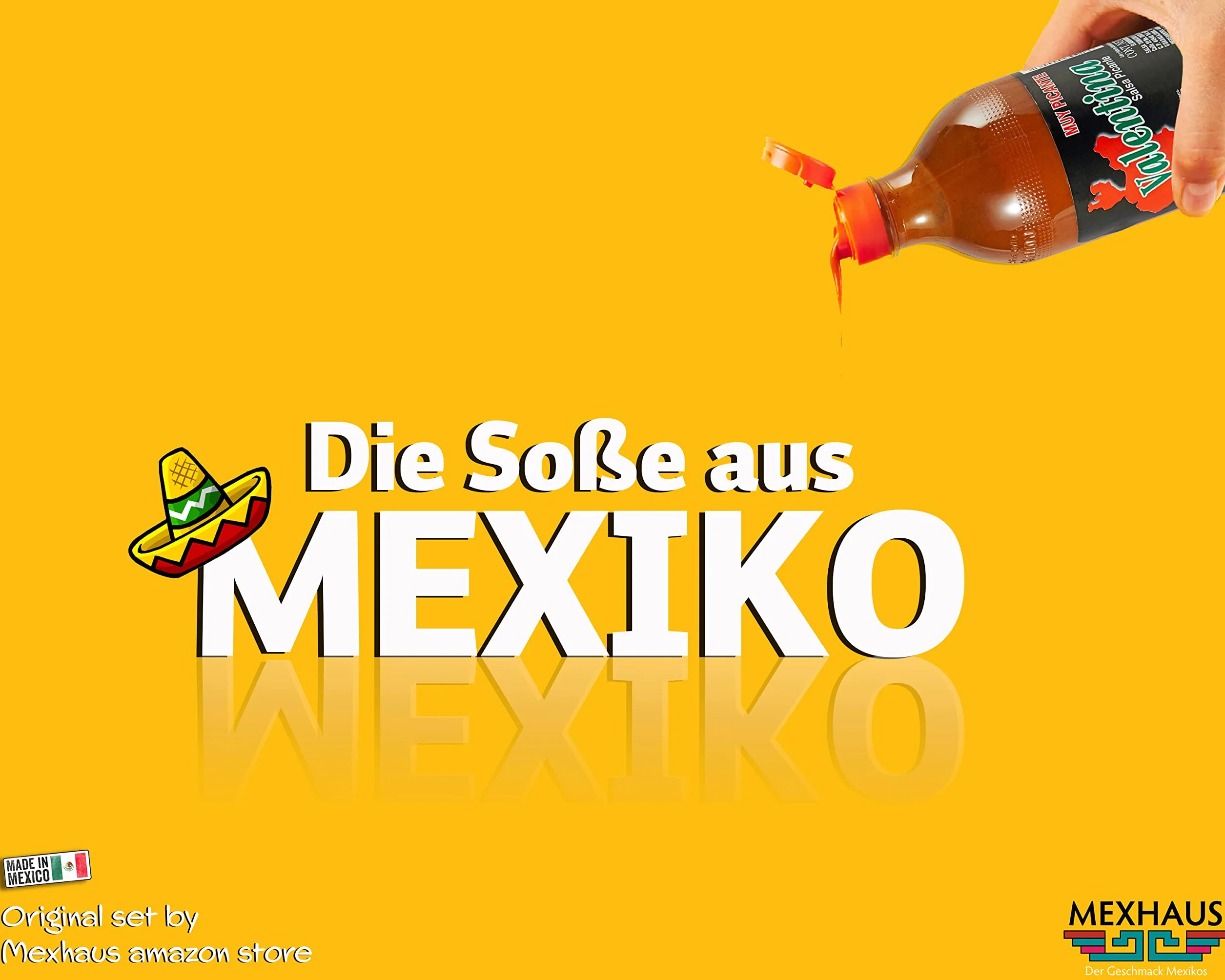 Valentina ostry sos i Valentina ekstra ostry / (opakowanie 2 szt.) – po 370 ml, bezglutenowy, beztłuszczowy i bezcukrowy, Viva México Collection by Mexhaus