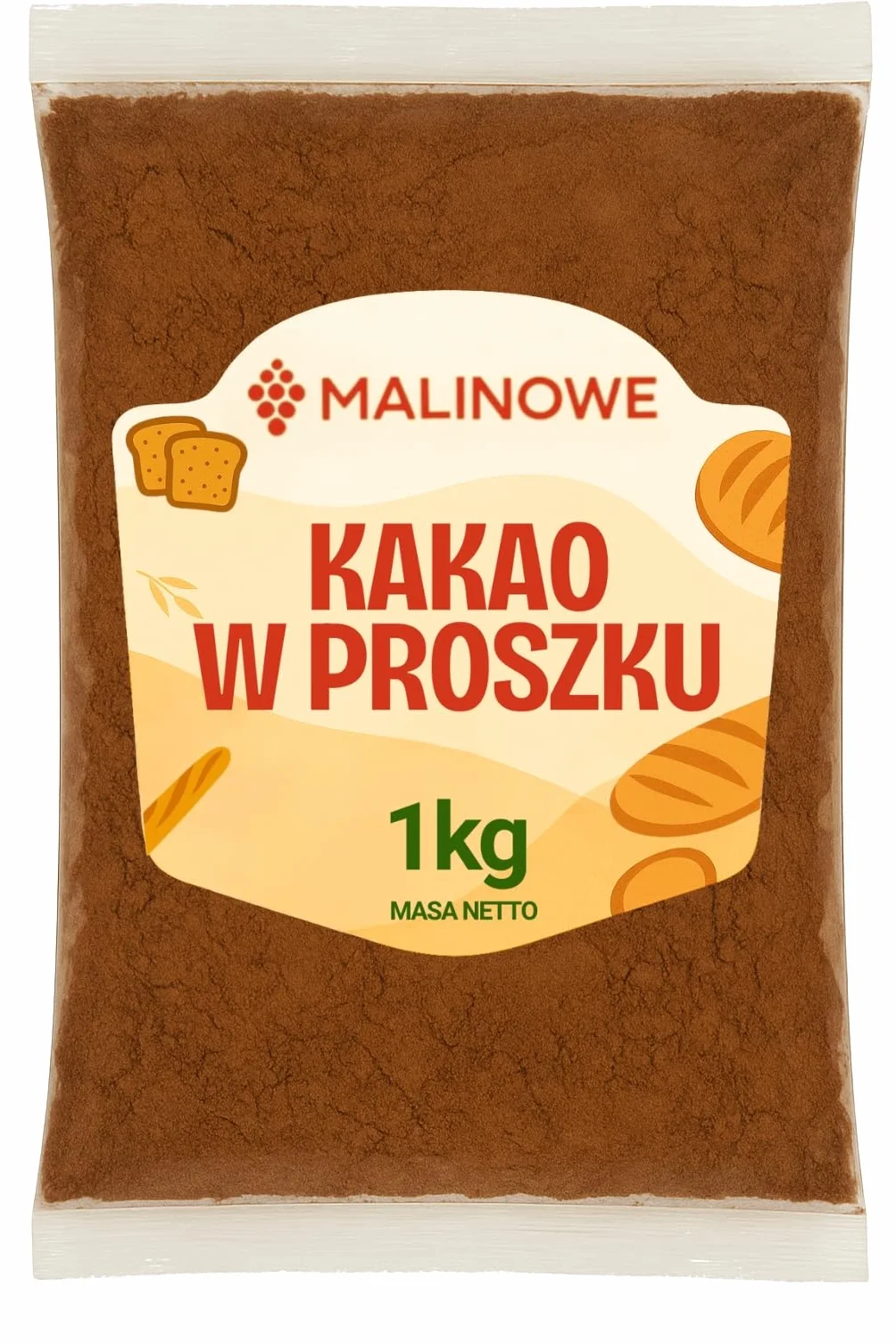 Malinowe KAKAO W PROSZKU 1kg Niealkalizowane Naturalne Jakość Premium