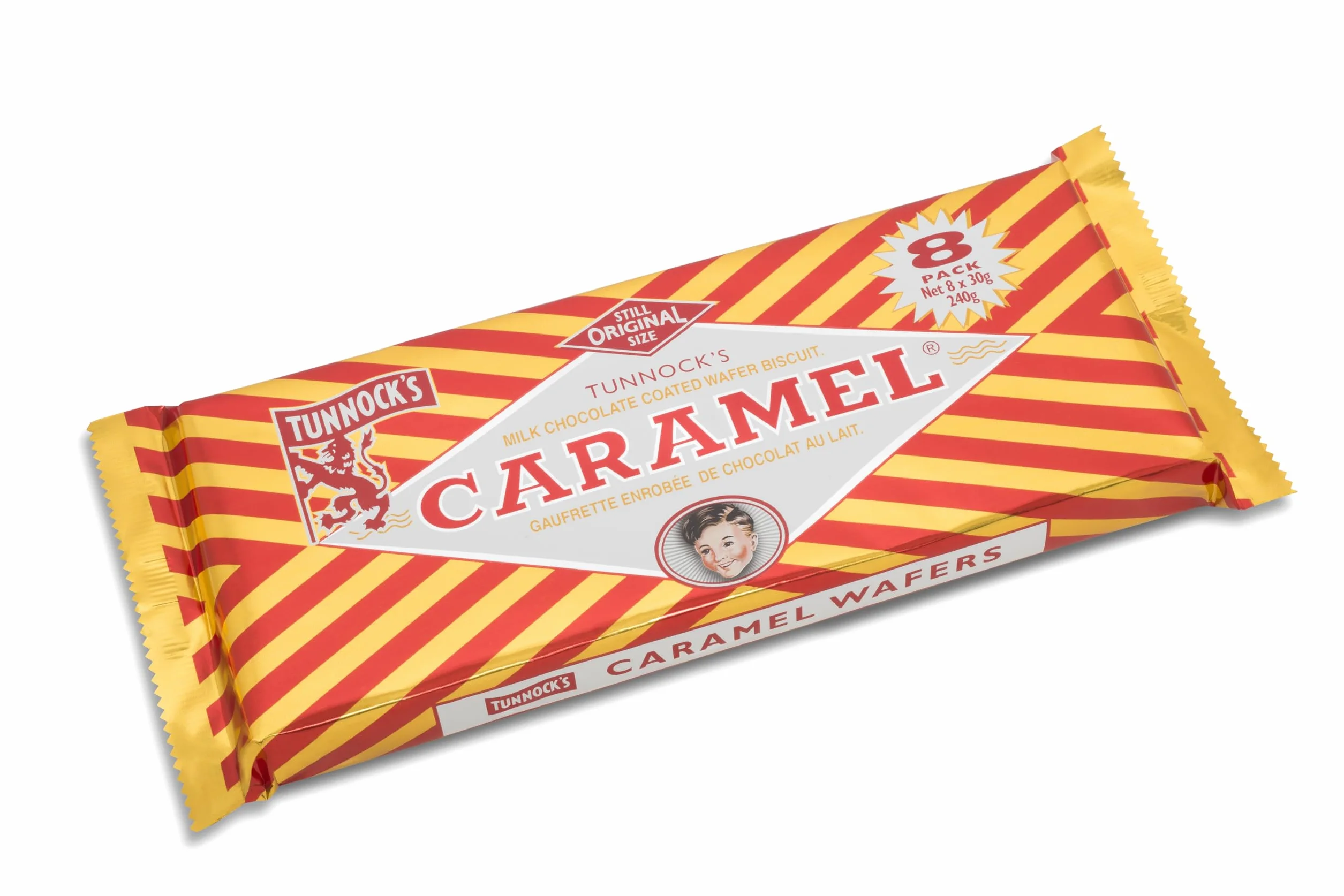 Tunnock's Real Milk Chocolate Caramel Wafers 8 sztuk po 30 g firmy Tunnock's