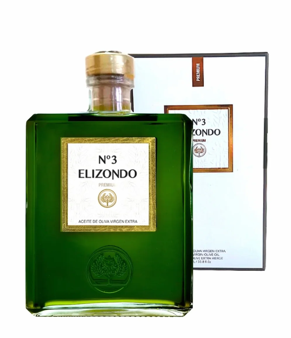 ELIZONDO Nº3 Oliwa z oliwek z pierwszego tłoczenia Picual Extra 1 litr z walizką