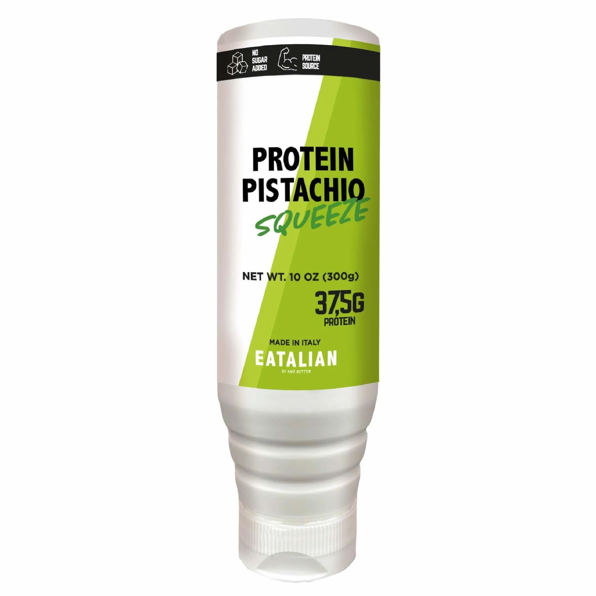 EATALIAN by AMZ BETTER Protein Pistachio Flavoured Topping, słodki krem proteinowy w tubce 300 g, wyprodukowany we Włoszech, sos pistacjowy idealny do dekoracji lodów, deserów i czekolady Dubai