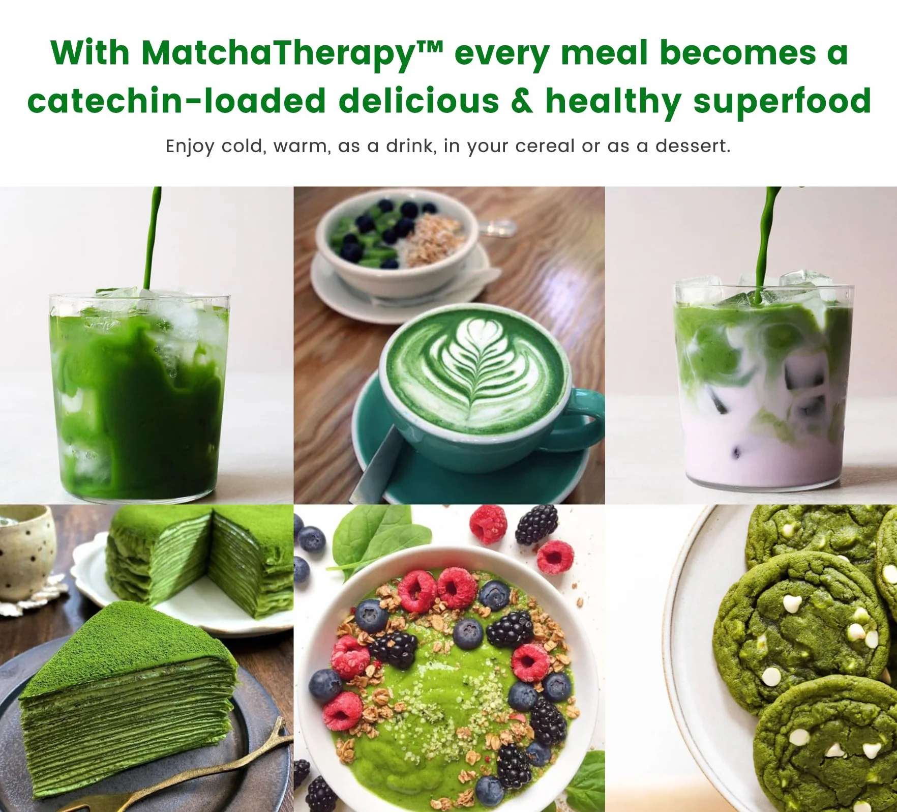 MatchaTherapy 100% Ekologiczna herbata Matcha 60g 130 mg/g EGCG Klasa Premium Japońska zielona