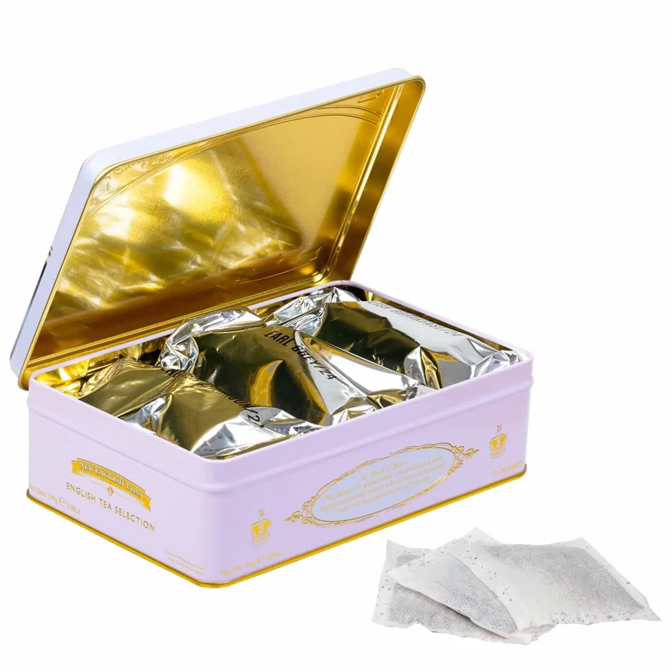 New English Teas Królowa Elizabeth II puszka na herbatę z 72 torebkami herbaty do wyboru
