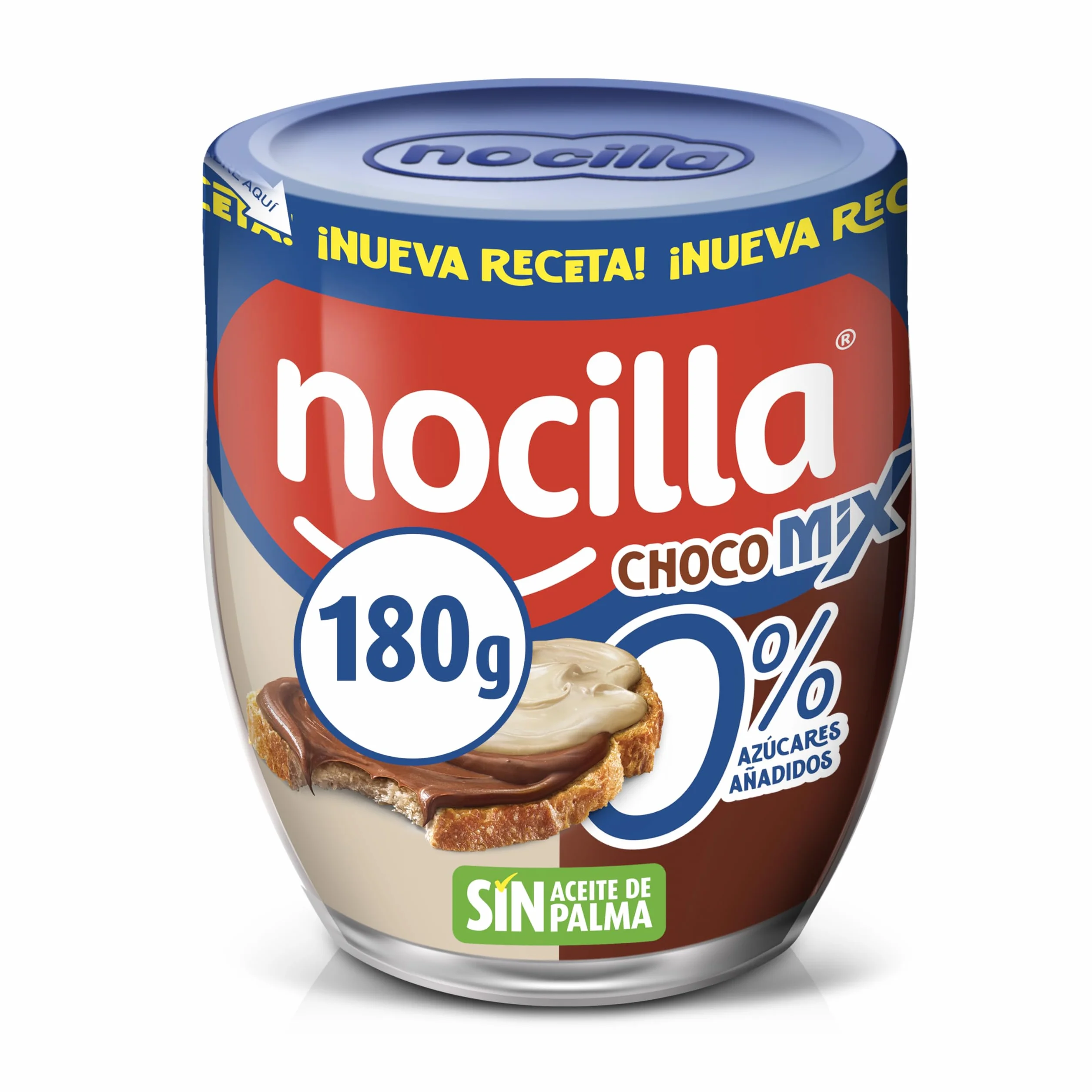 Nocilla, Czekoladowa pasta do smarowania 0% biała czekolada bez oleju palmowego, 180 g