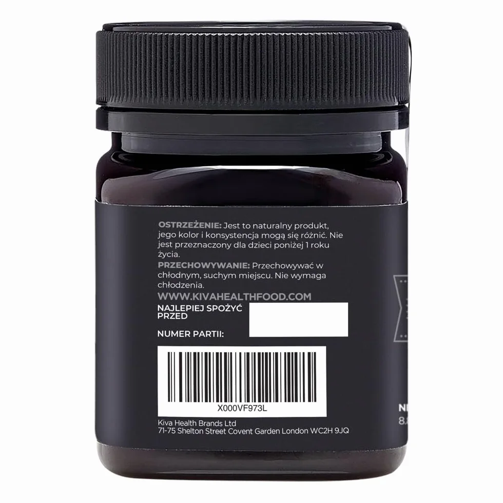 Kiva Surowy Miód Manuka UMF 15+ MGO 514+ 250g Nowa Zelandia