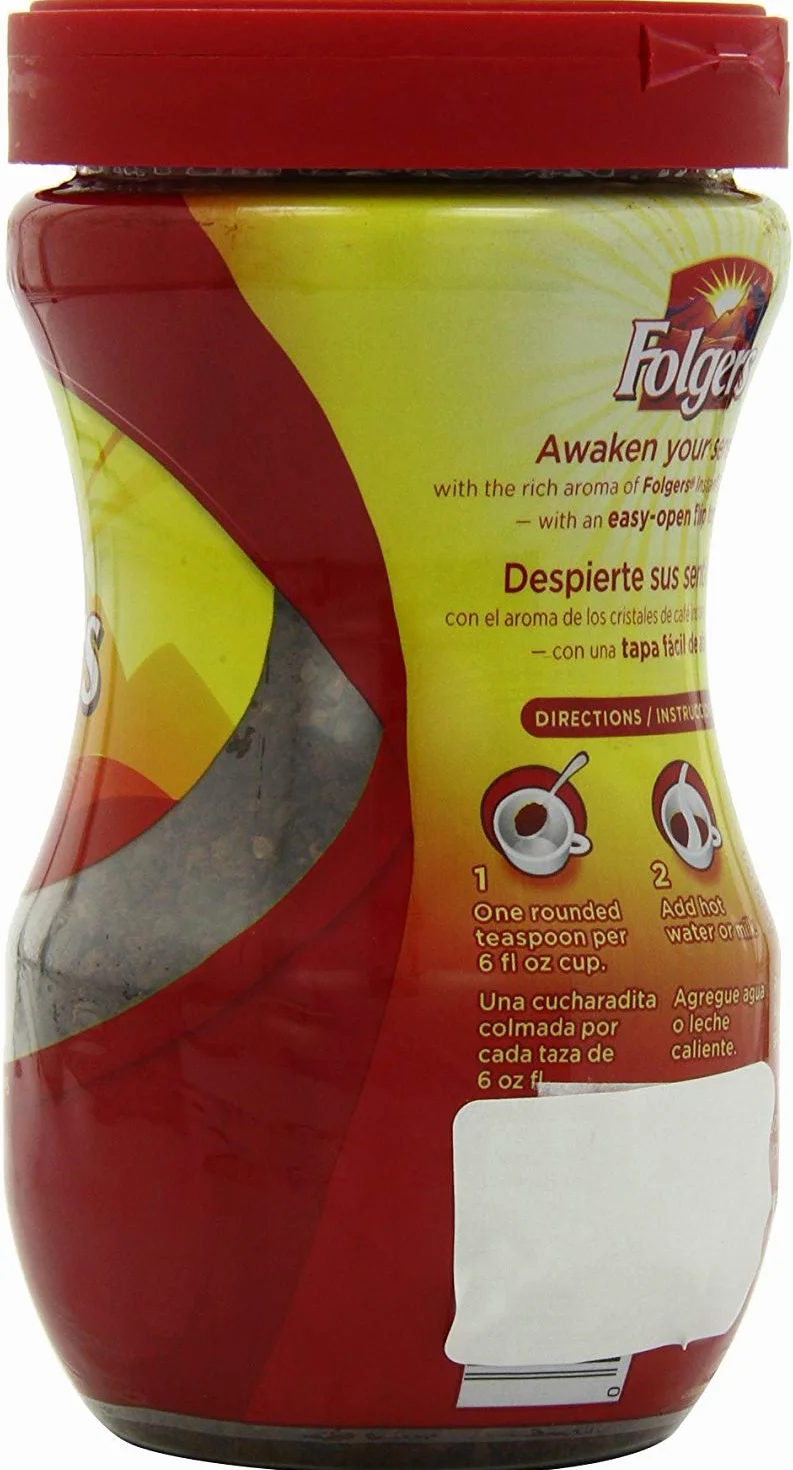 Folgers Classic Roast Instant Coffee, 8 Ounce (Pack of 3)