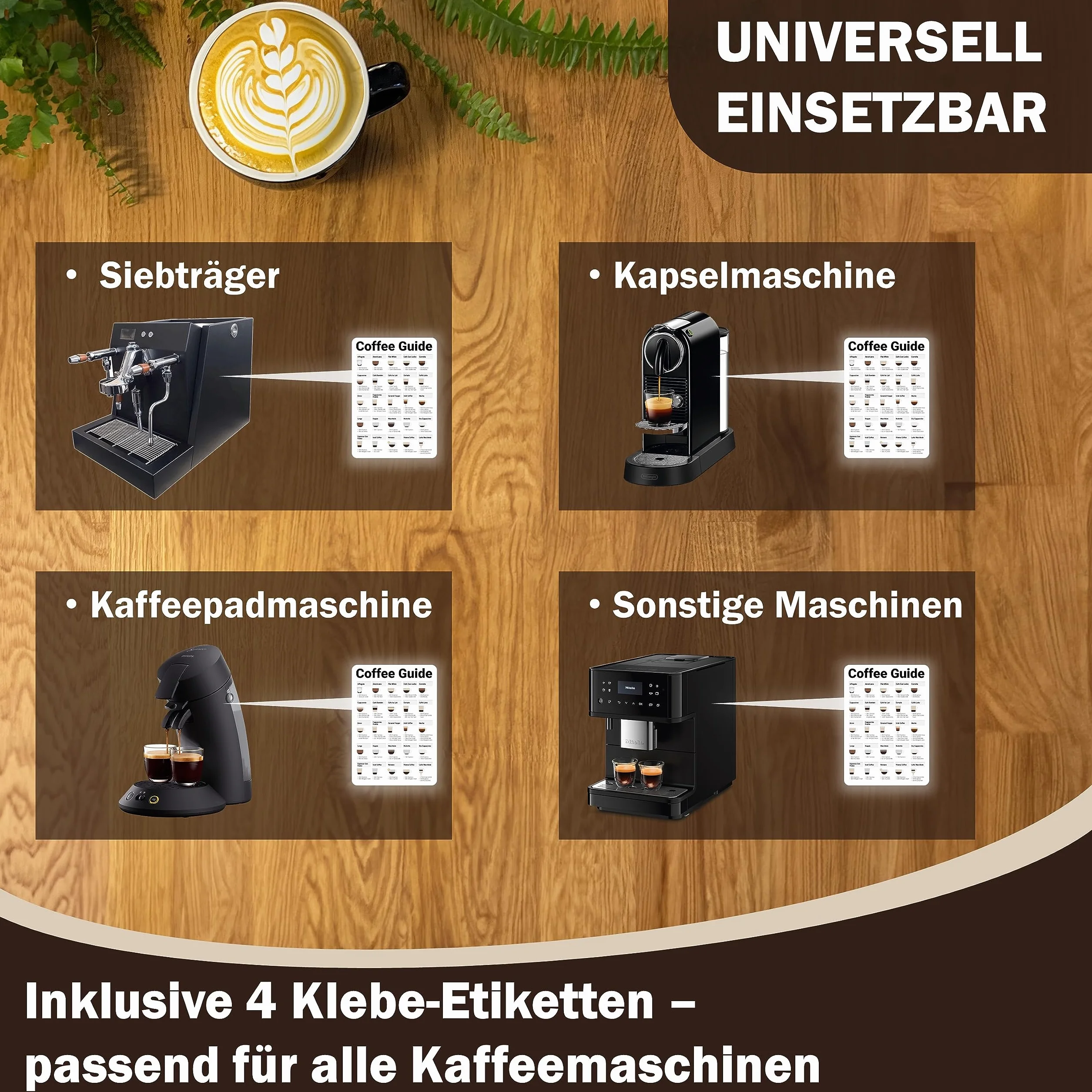 Wuni Barista akcesoria – magnetyczny przewodnik po kawie – akcesoria do kawy z 25 specjalnościami, espresso i kawa – prezent dla ekspresu do sitka