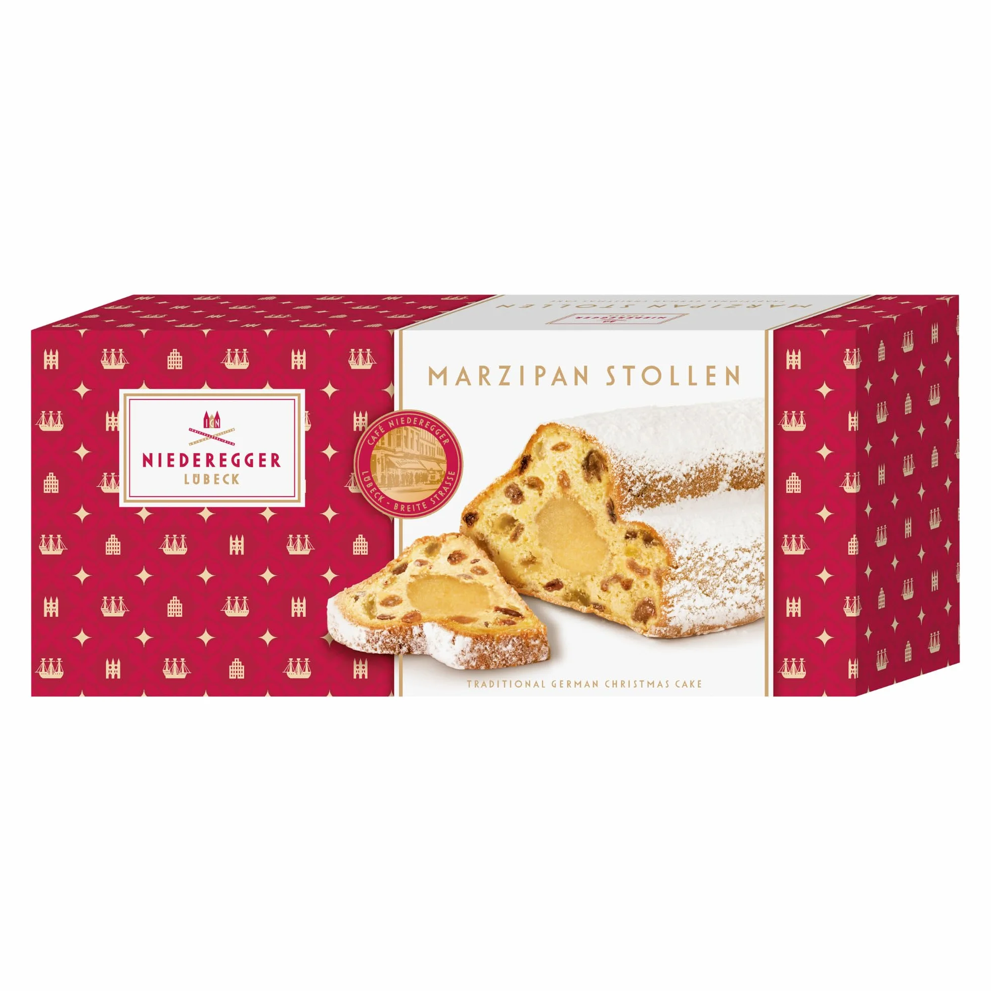 Niederegger Stollen Ciasto Tradycyjne Marcepanowe Świąteczne Ciasto Stollen 750 g
