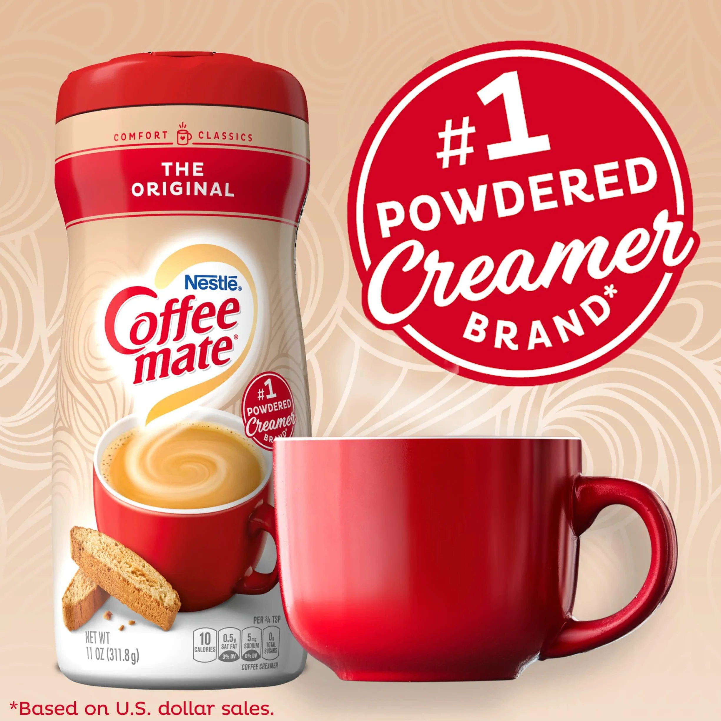 Oryginalny krem Flavor Powdered Creamer, 11 oz.