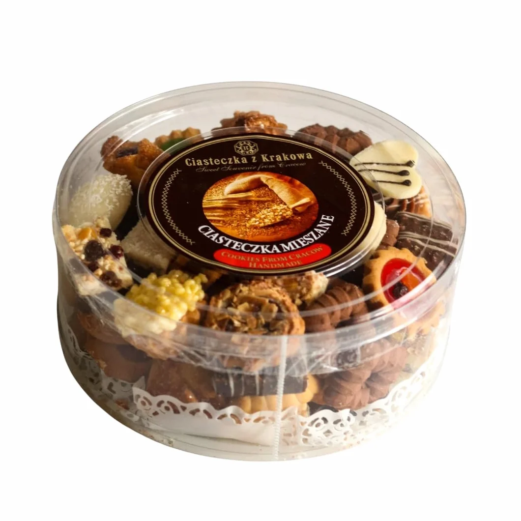 Ciasteczka z Krakowa Mix koktajlowy 800g – ręcznie robione kruche ciasteczka z nadzieniem, tradycyjne ciasteczka deserowe