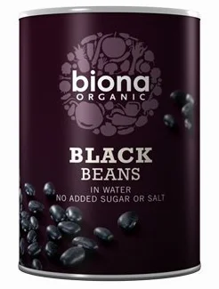 Biona Organiczna czarna fasola w wodzie 400 g
