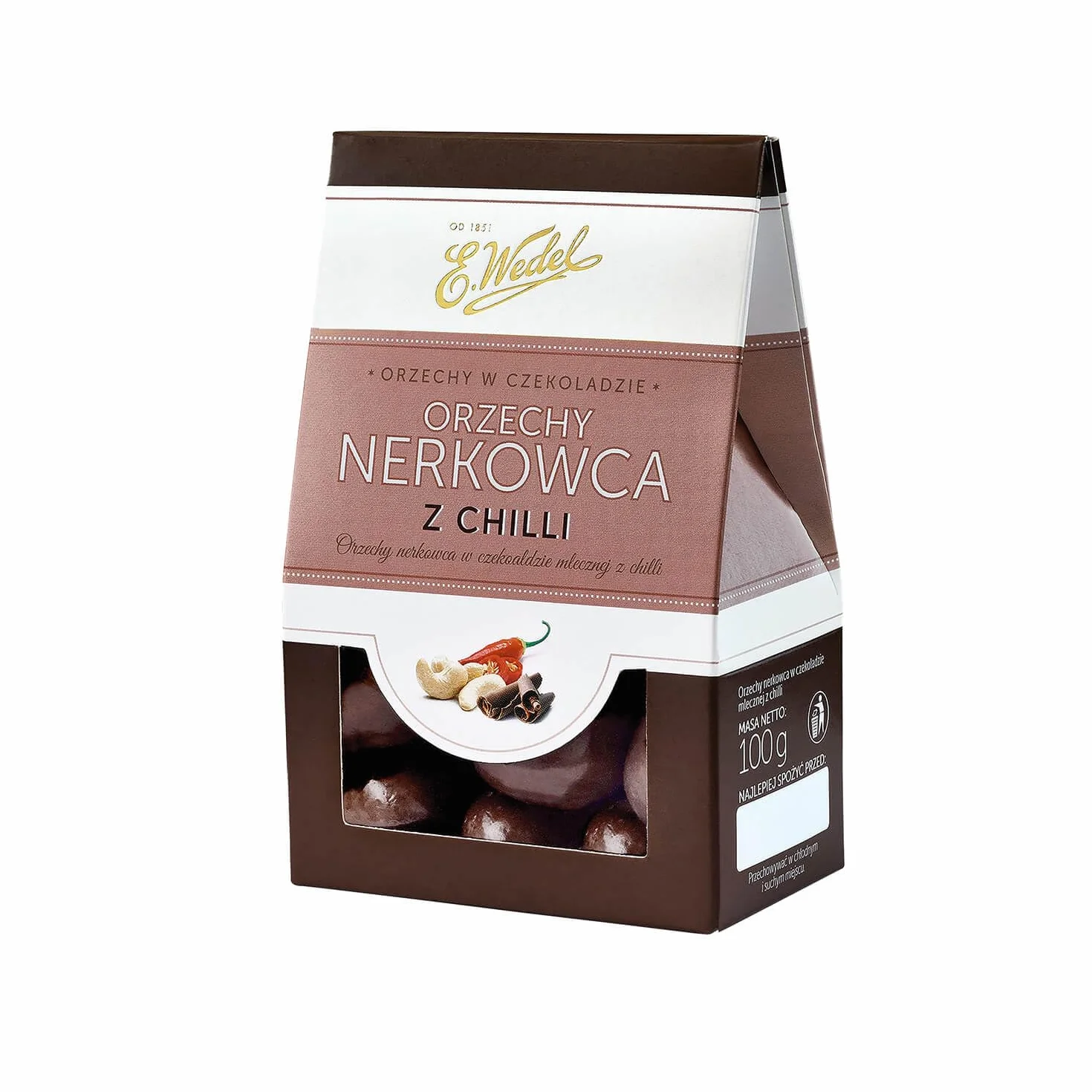 E.Wedel Orzechy nerkowca w czekoladzie z chilli