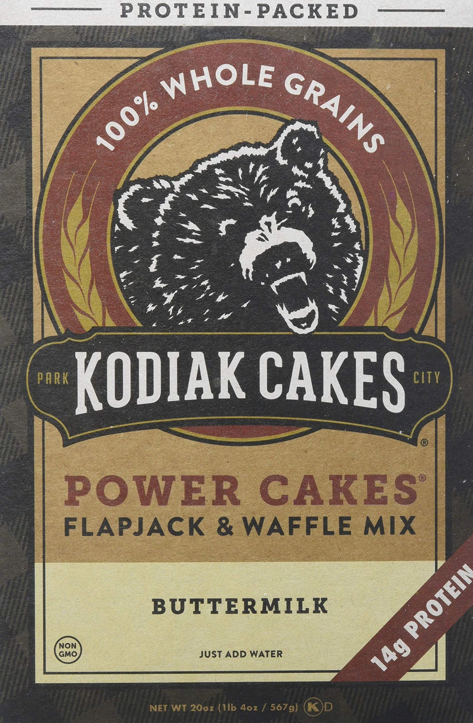Kodiak Cakes Power Cakes Protein Packed Flap Jack & Wafel Whole Grain Mix Buttermilk, 590 ml