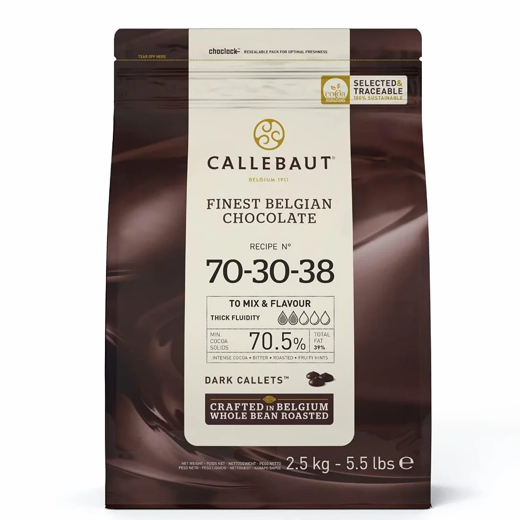 CALLEBAUT Receptura nr 70-30-38, gorzka czekolada, 70,5% kakao, 2,5 kg