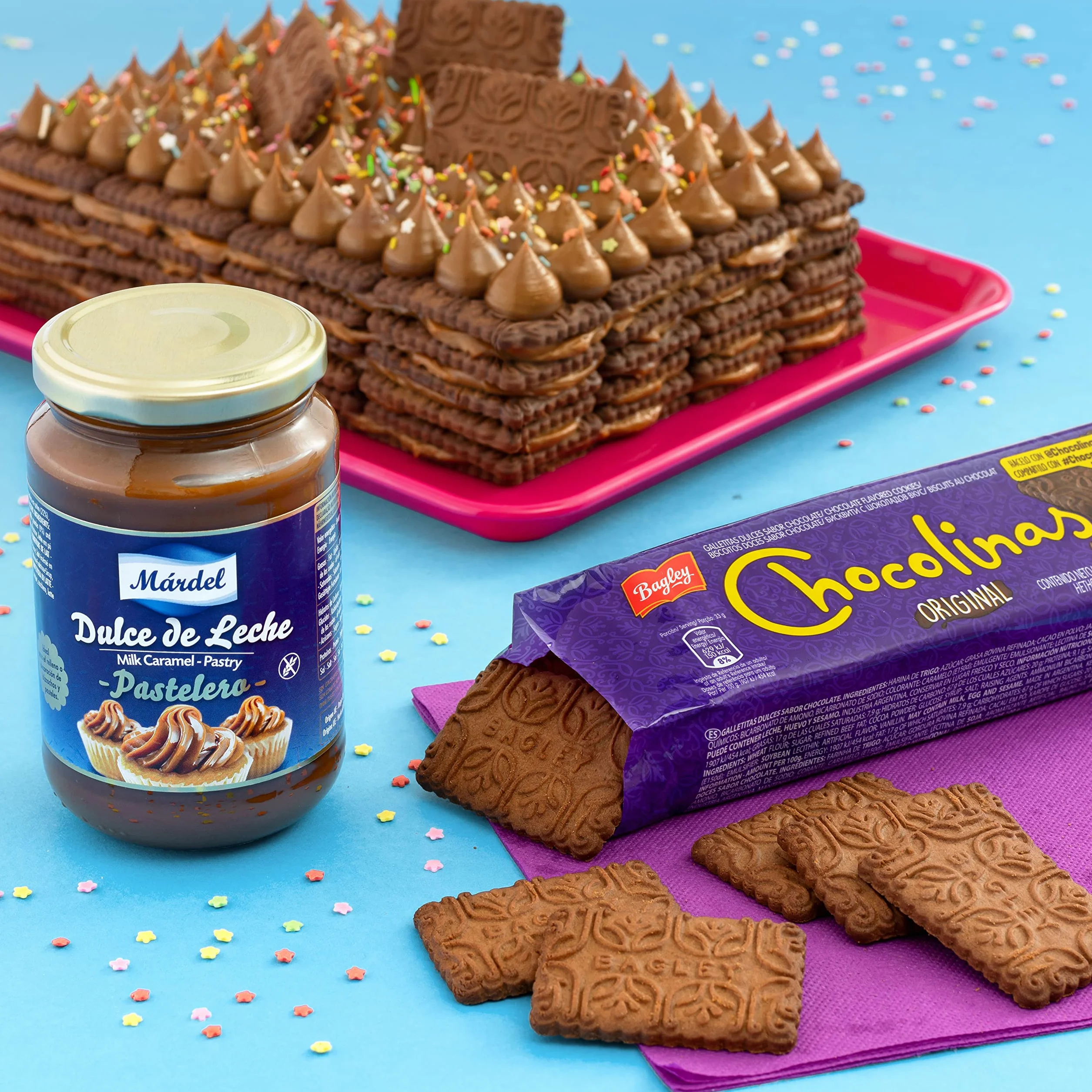Pakiet Chocotorta 4 sztuki czekoladek + 1 jednostka Dulce de Leche Mardel Pastelero 450 g