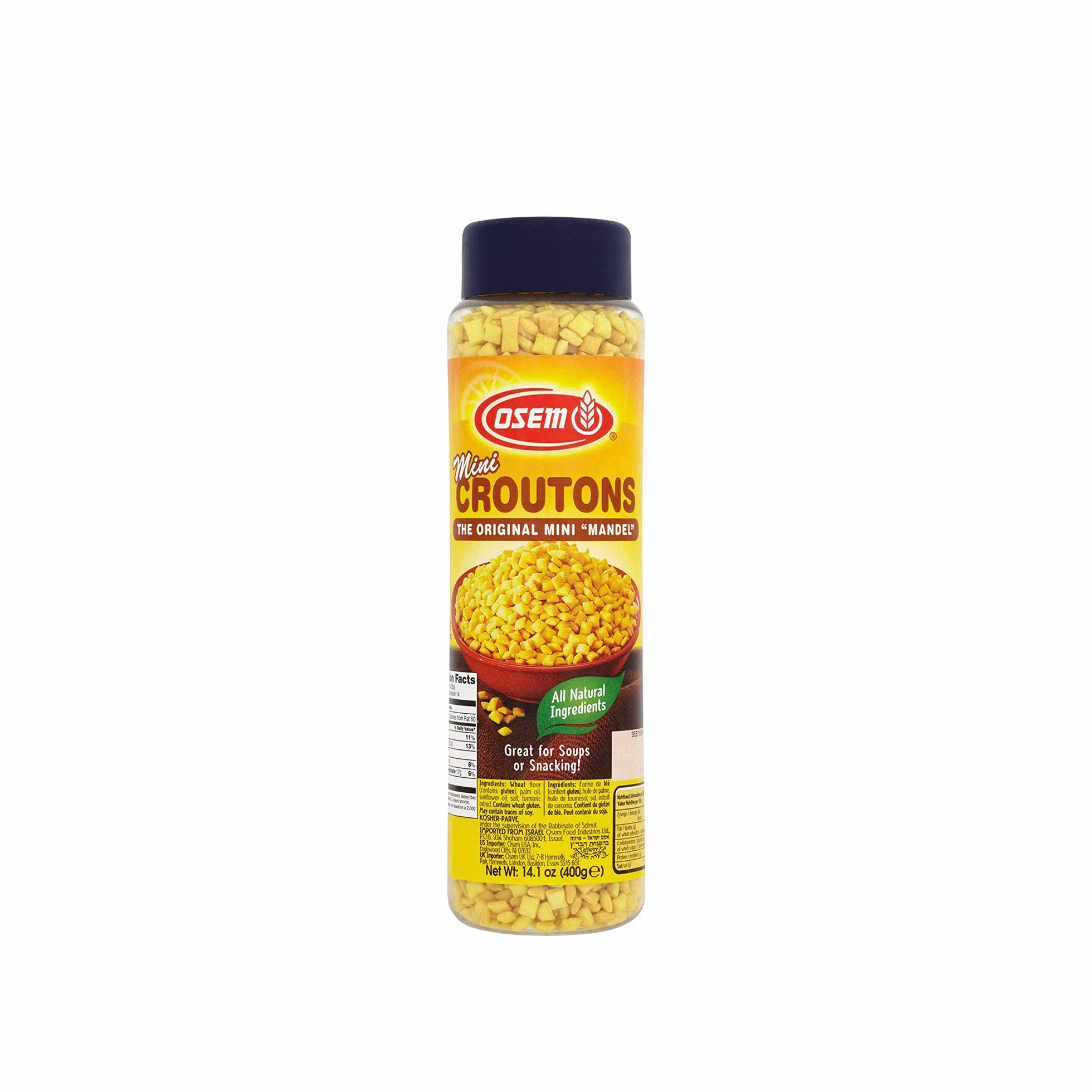 Osem Mini Croutons 400 g (6 sztuk) - Koszerne jedzenie do zupy i sałatki