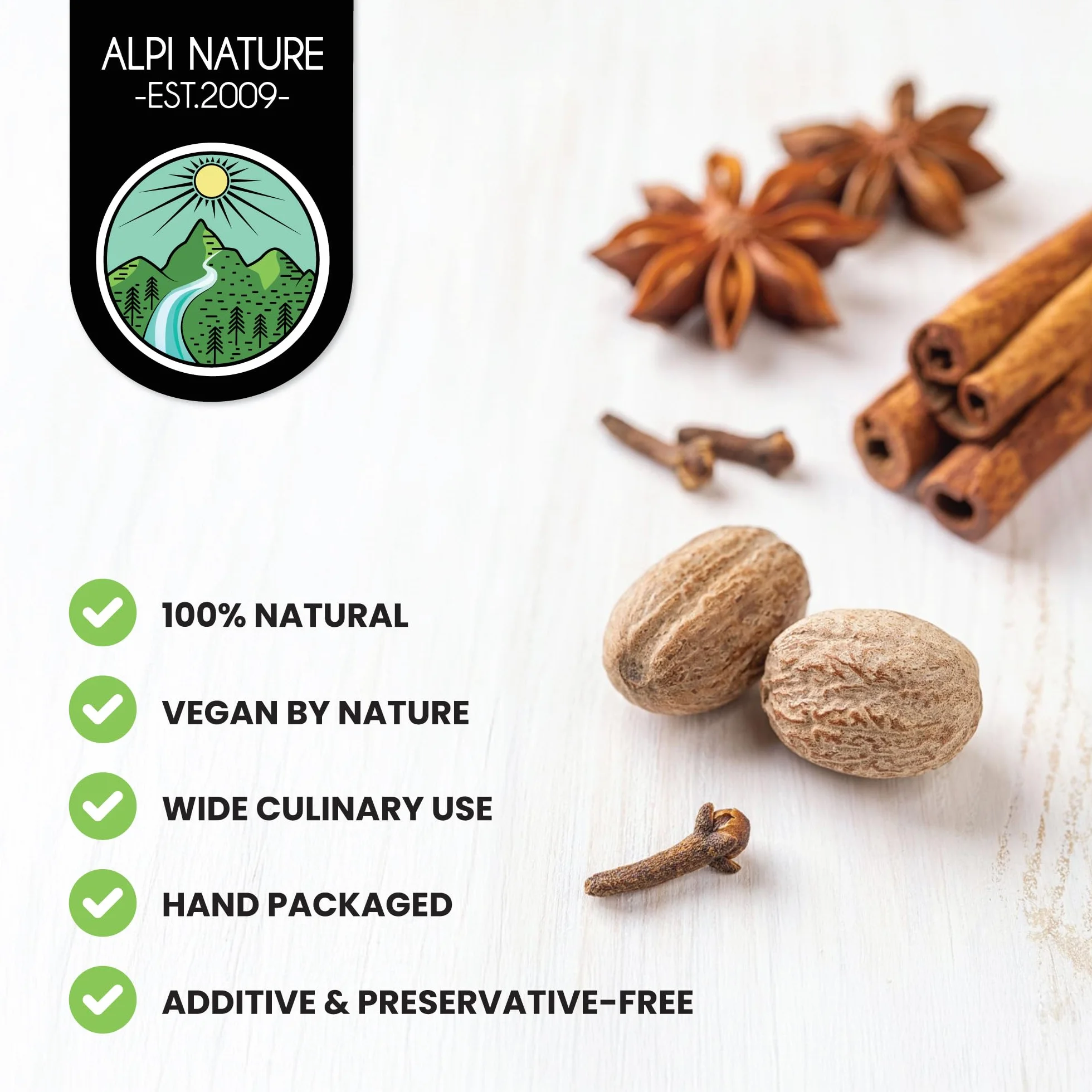 Alpi Nature Proszek z Cynamonu Cejlońskiego 250g, Mielone Laski Cynamonu do Pieczenia i Gotowania