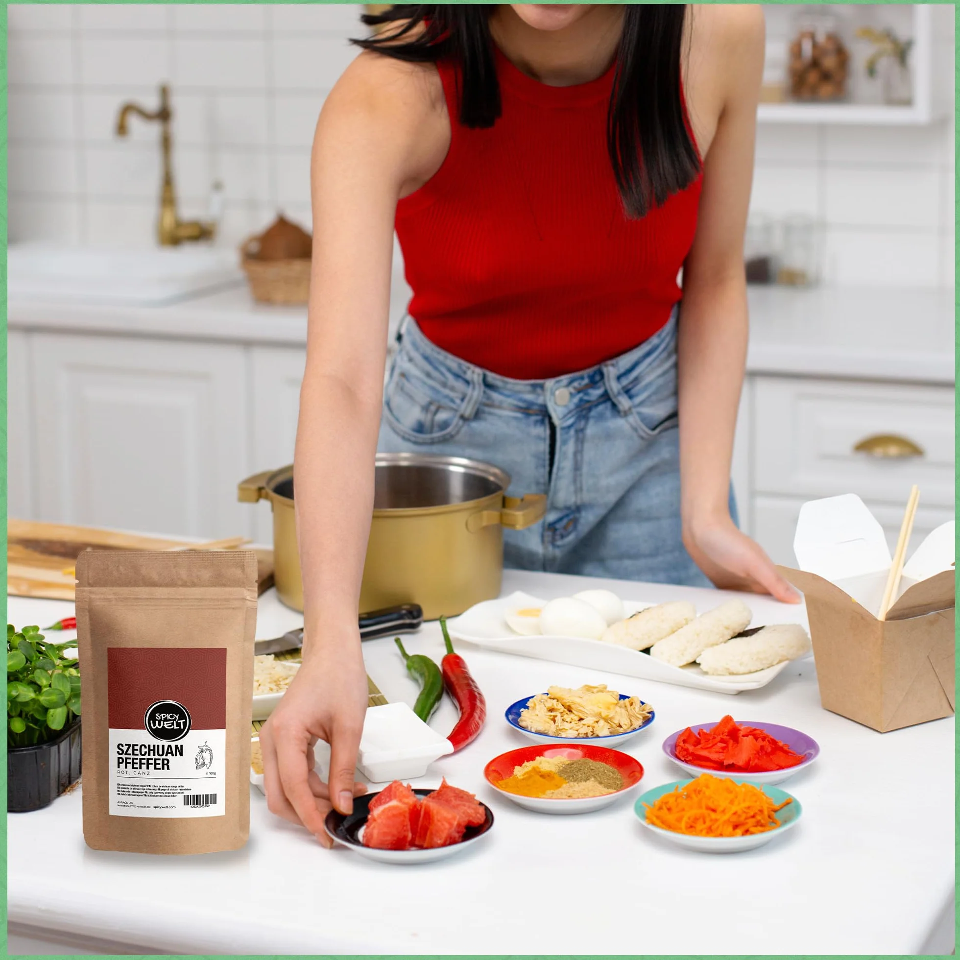 Spicy Welt Pieprz Syczuański Czerwony Cały (100g) – Ziarna do Kuchni Chińskiej, Woka, Mapo Tofu, Kaczki, Kurczaka i Marynat | Cytrusowy Aromat i Efekt Mrowienia | 100% Naturalny, Bez Dodatków