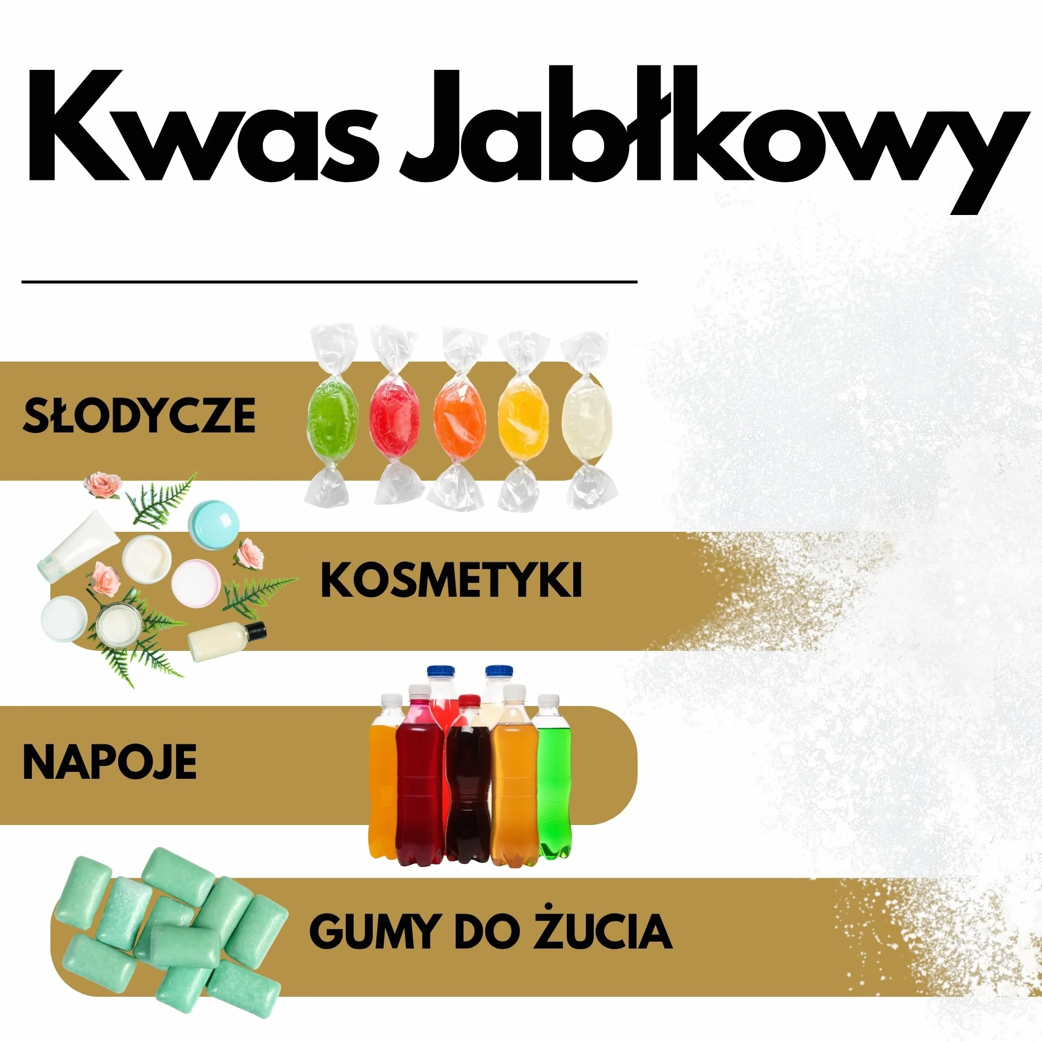 SaporePuro Kwas Jabłkowy w Proszku 100 g | Wysoka Rozpuszczalność i Kwaśny Smak | Idealny do Napojów, Deserów i Suplementów | Jakość Spożywcza | Bez Glutenu