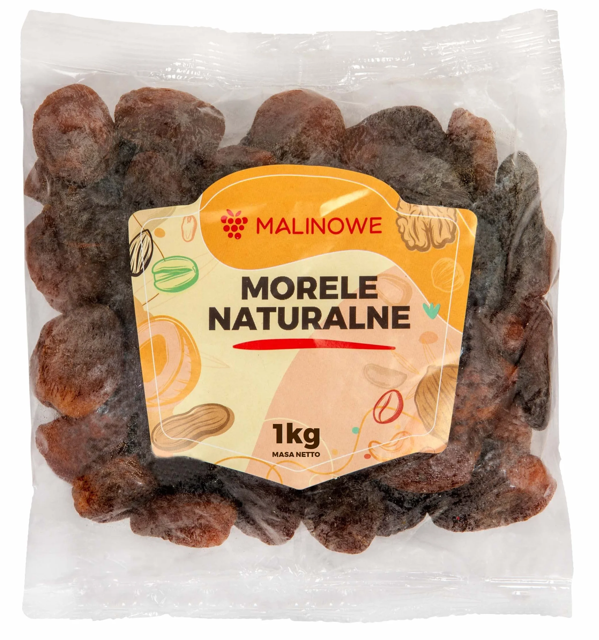 Malinowe MORELE SUSZONE NATURALNE 1kg Naturalne Ciemne