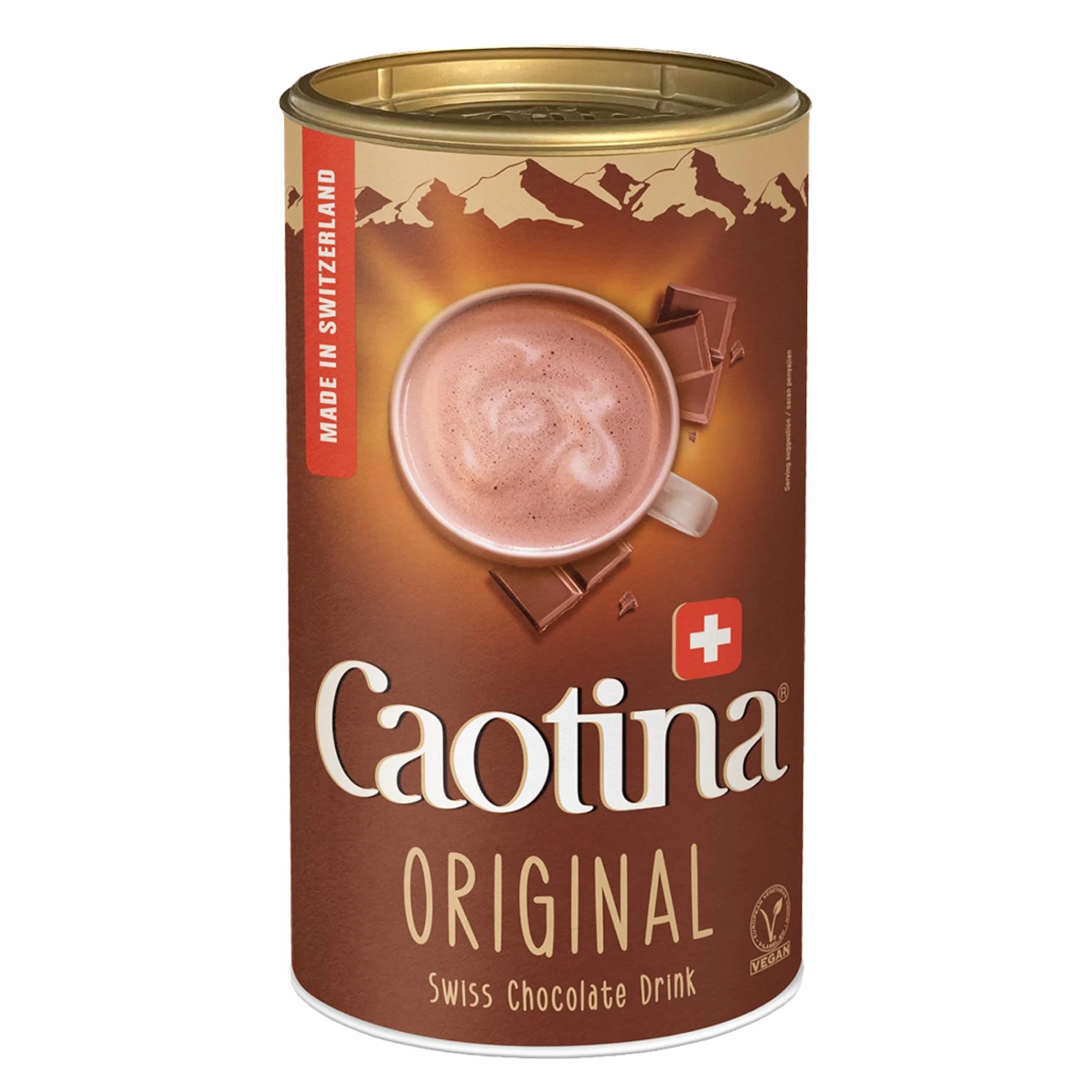 Caotina Oryginalne kakao w proszku ze szwajcarską czekoladą, gorąca czekolada do picia