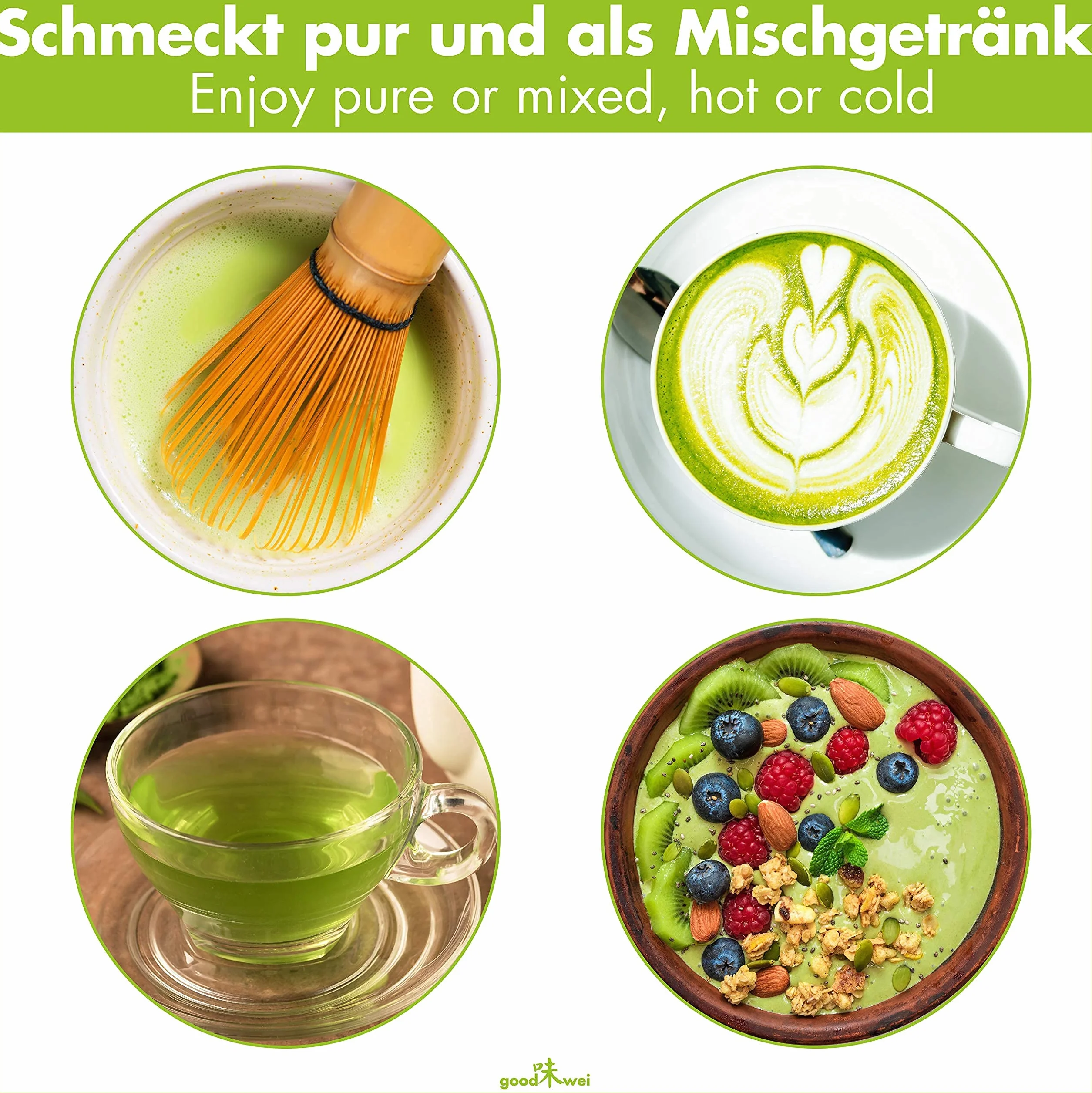 Zielona herbata Matcha w proszku ekologiczna - Oryginalna japońska Matcha najwyższej jakości (200g)