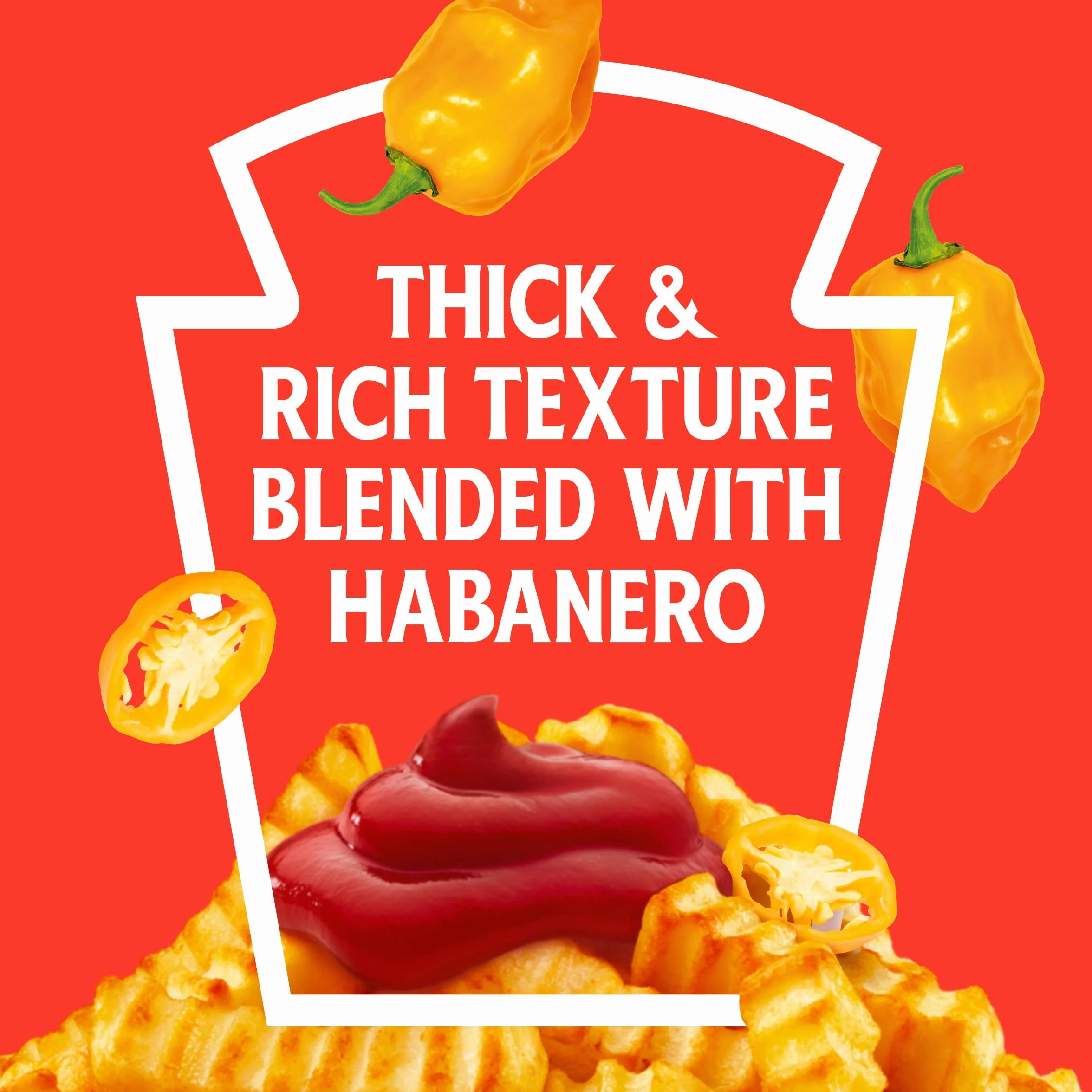 Heinz Tomato Ketchup Blended with Habanero, 14 oz Squeeze Bottle
