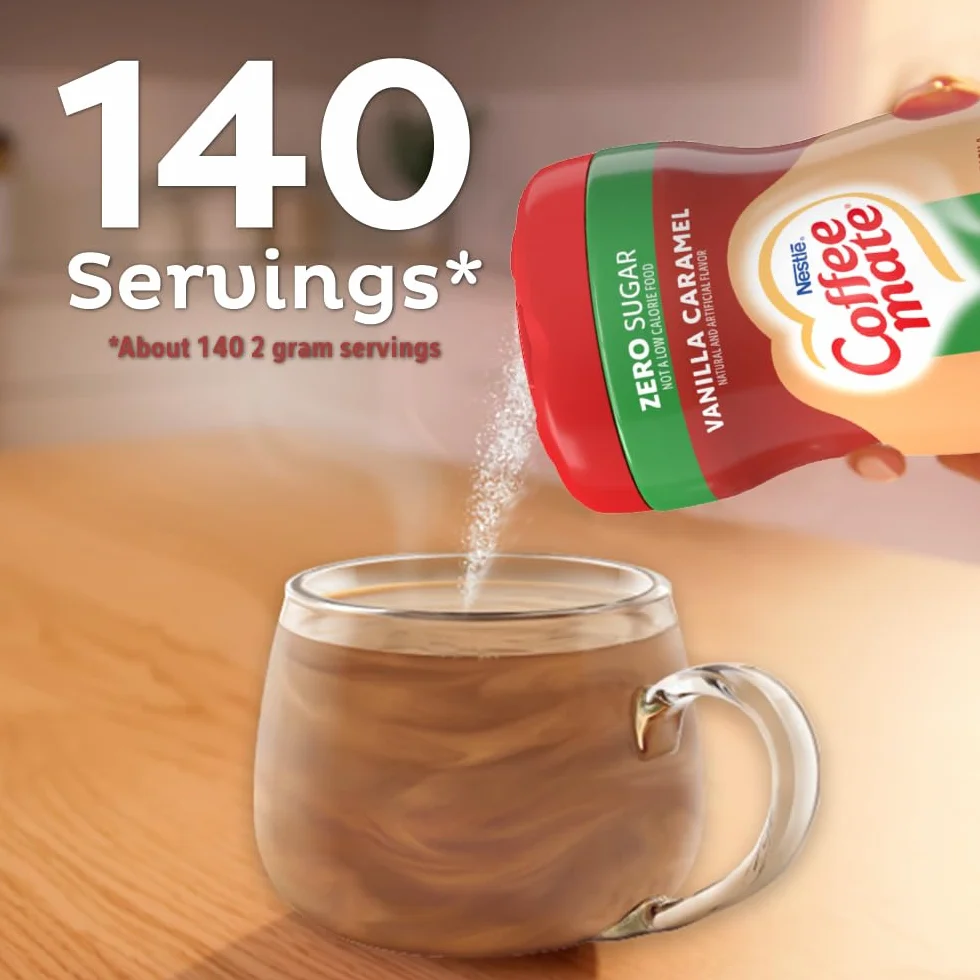 Nestle Coffee-Mate Vanilla Caramel Sugar Free, 1 opakowanie (1 x opakowanie 289 g)