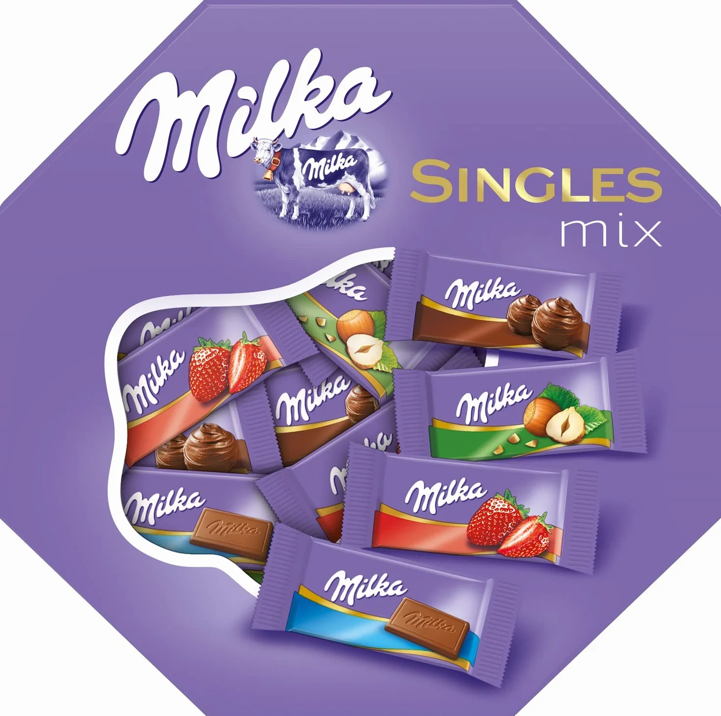 Milka Singles Mix Mieszanka czekoladek mlecznych 138 g