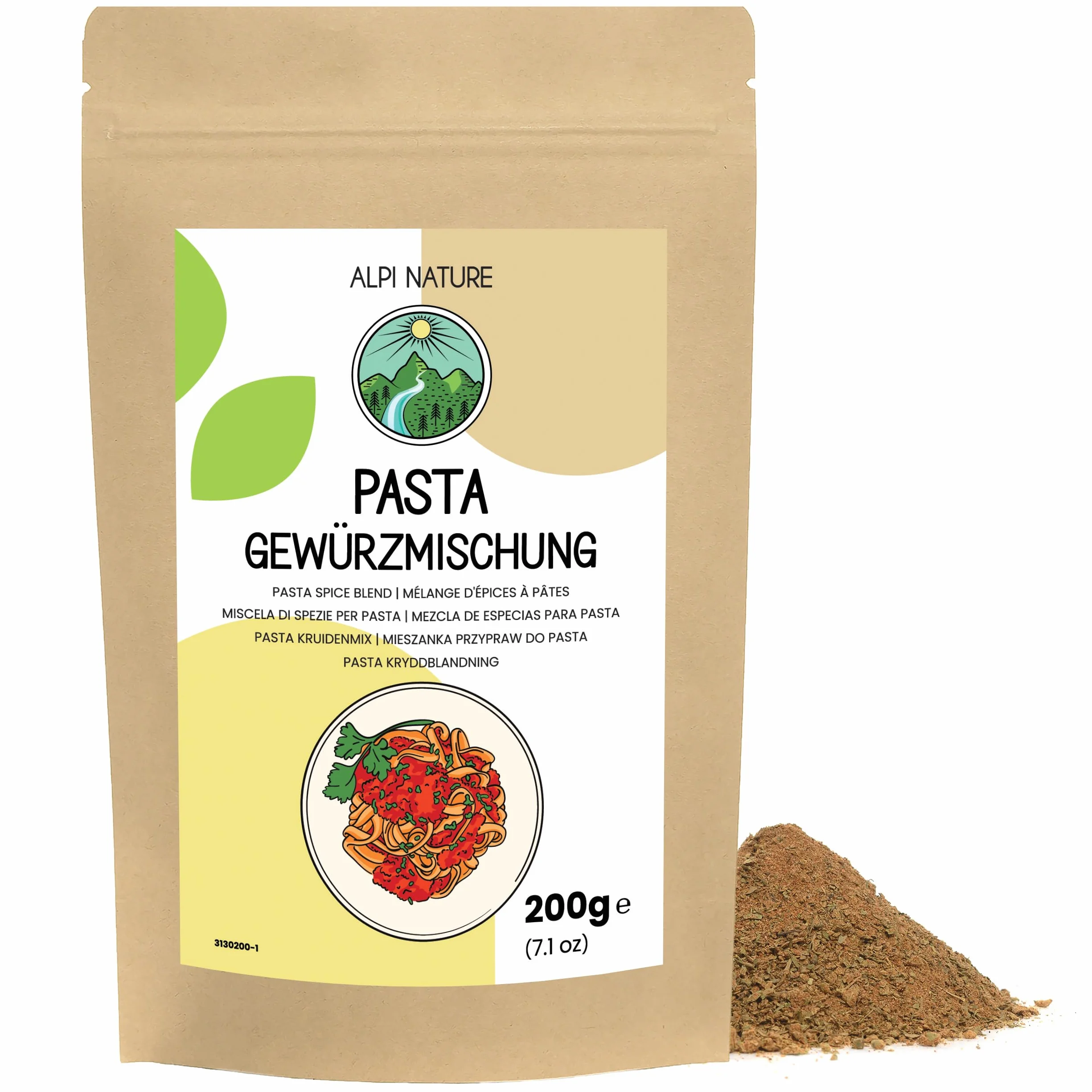 Alpi Nature Przyprawa do Makaronu 200g, Przyprawy i Zioła do Spaghetti, Włoska Mieszanka Ziół