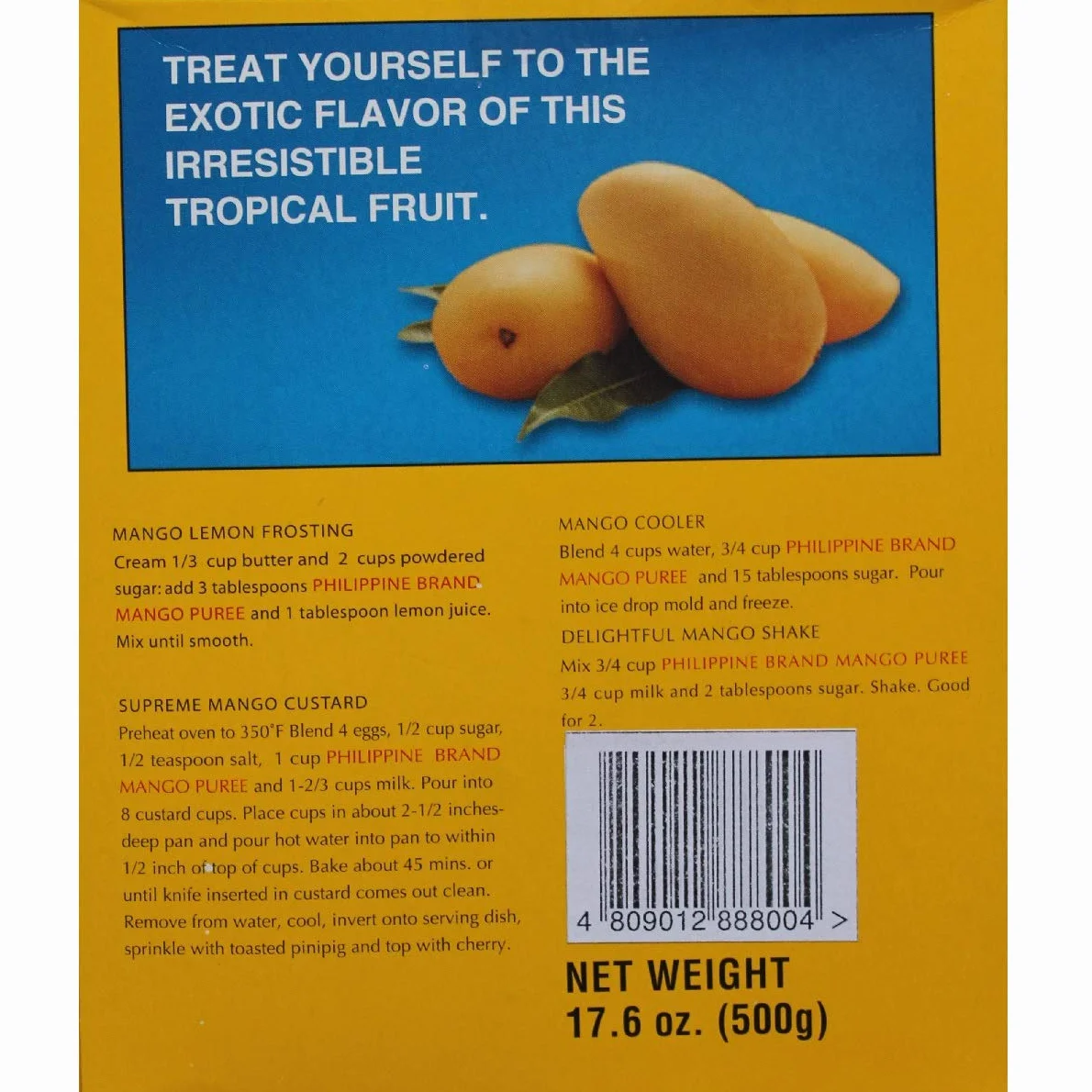 Philippine Brand Mango Fruchtmark niesłodki 500 g