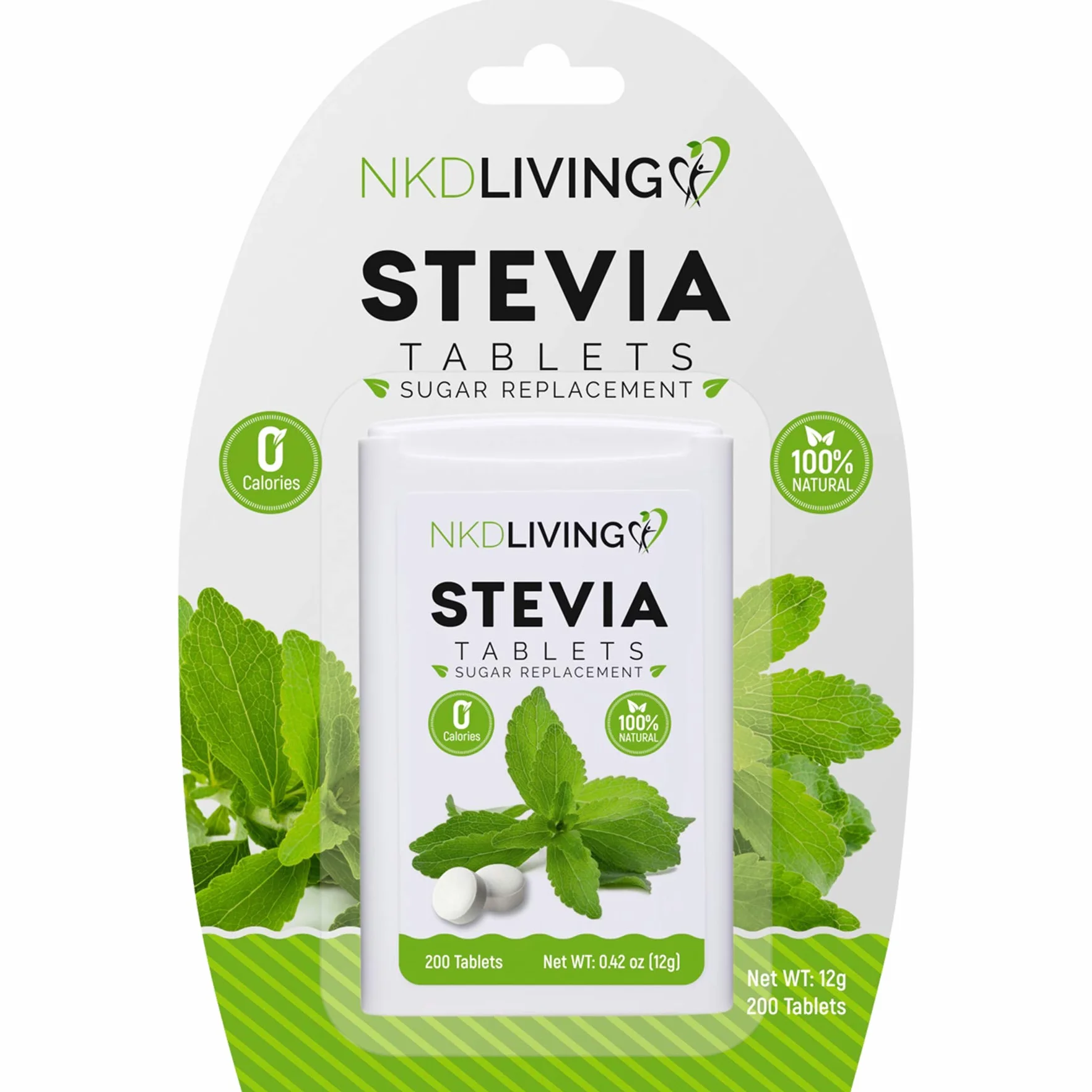 NKD Living Pure Stevia tabletki słodzące 200 tabletek niegorzkie