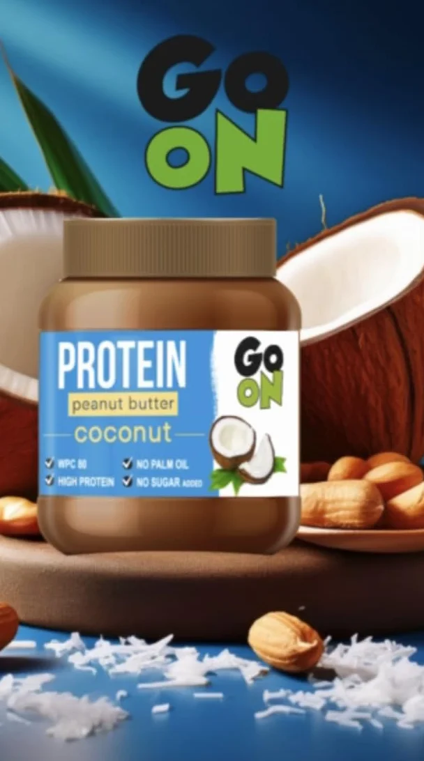 GO ON Proteinowe masło orzechowe bez cukru i palmowego Kokos 6 x 350g