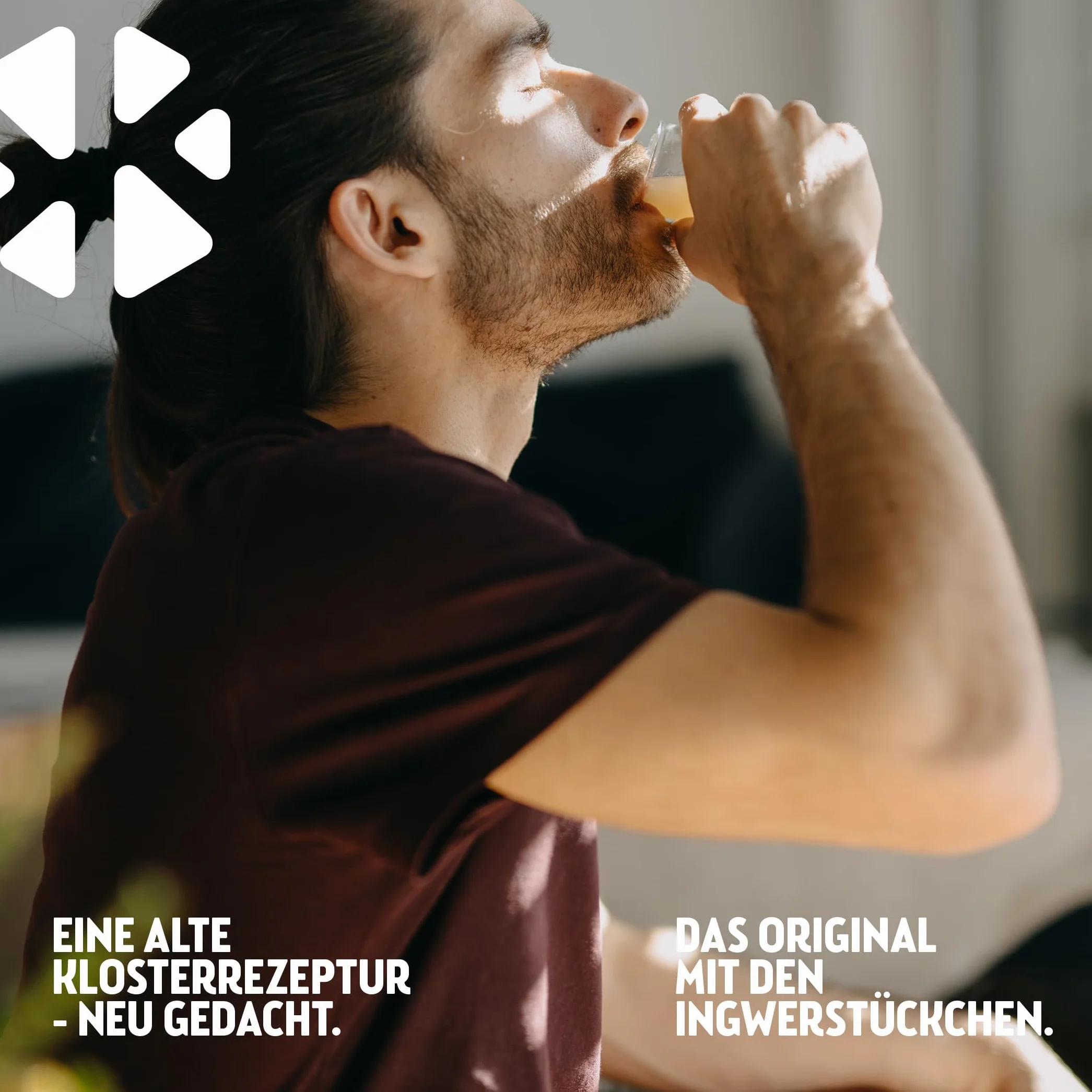 Kloster Kitchen Bio Imbir Shot Ananas 28 x 30 ml Wegański Shot w Szklanej Butelce To Go Słodko-Ostry