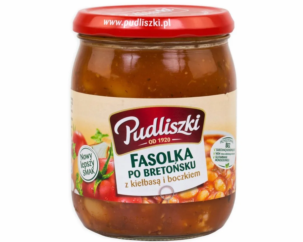 Pudliszki Bretoniczne ziarna z kiełbasą i boczkiem 500 g