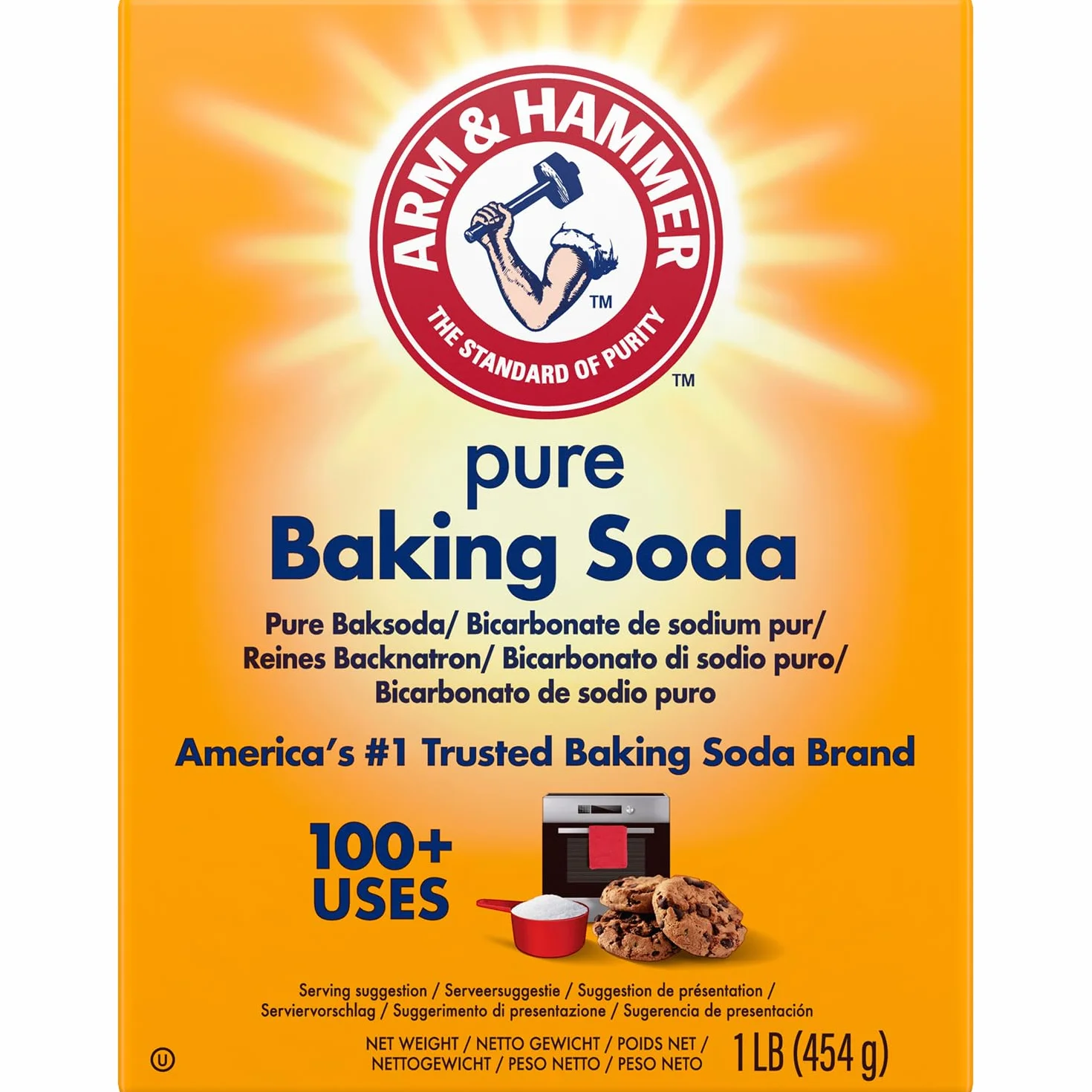 ARM & HAMMER Pieczona soda, czysta soda do pieczenia, America's #1 Trusted Baking Soda, 454 g
