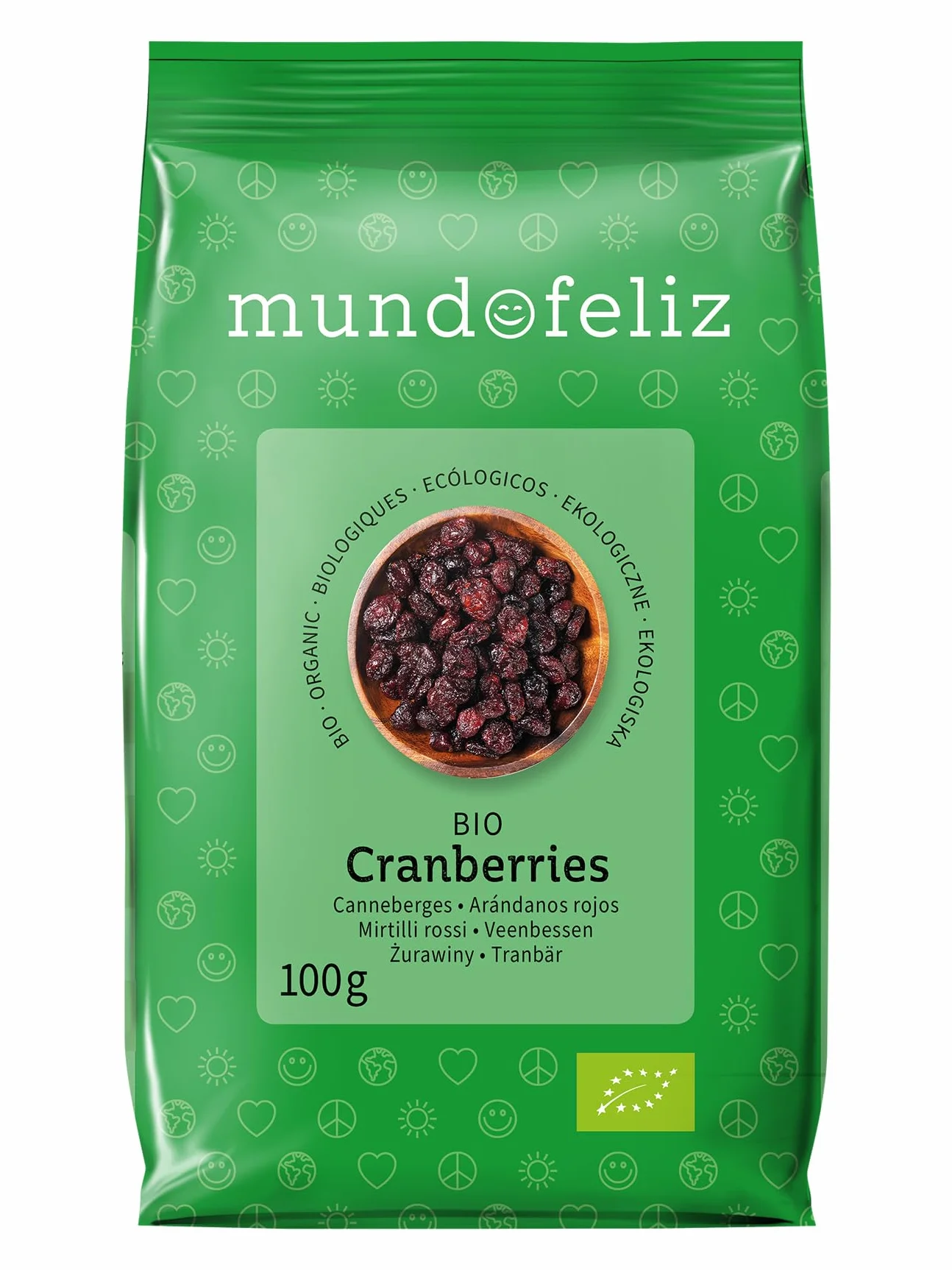 Mundo Feliz Organiczna Żurawina Suszona 5 X 100 G