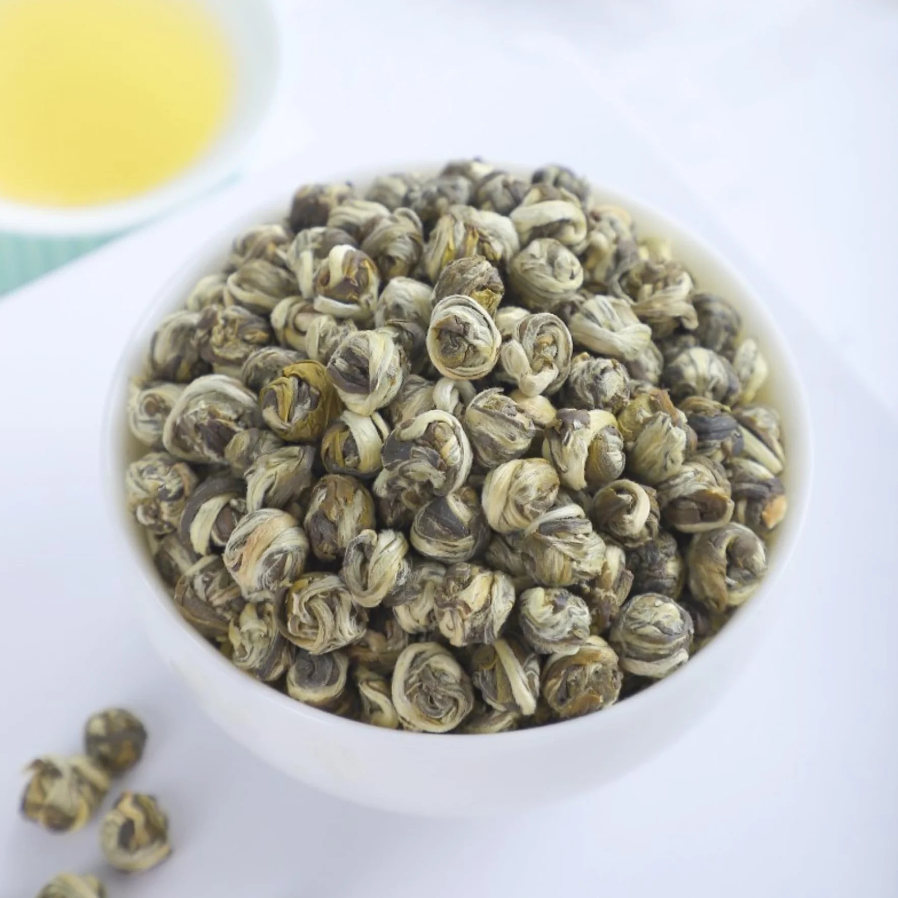 Chińska Zielona Herbata Jaśminowa Longzhu 125g Silny Zapach Herbaty Luźnej Liści