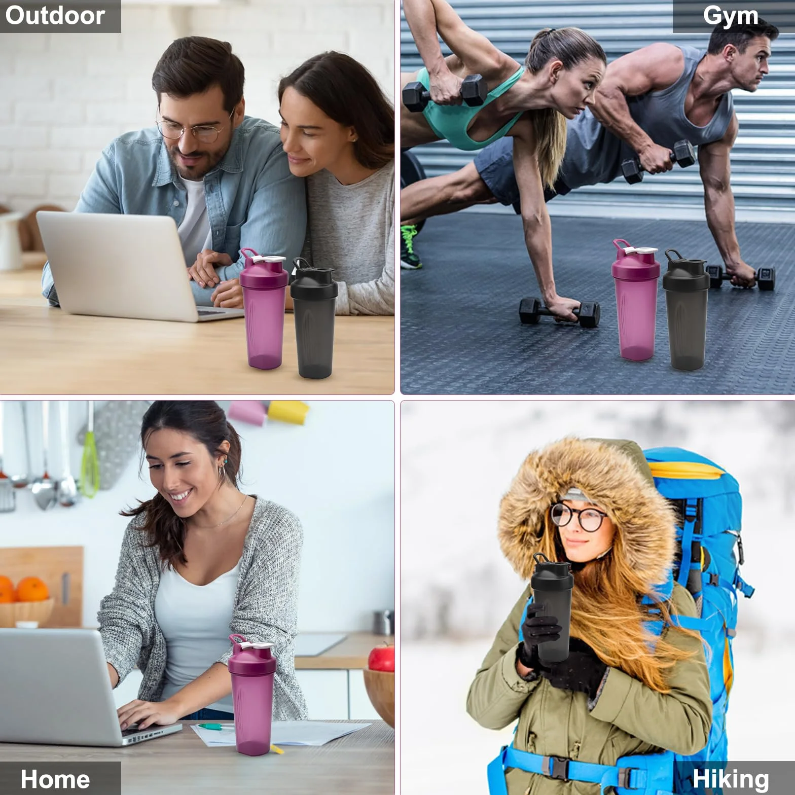2 sztuki 600 ml shaker białkowy shaker z kulką, wyświetlacz ML, szczelny, shaker proteinowy, na siłownię, do shakera białkowego, shakera białkowego, shakera, shakera, shakera, shakera, do kremowego