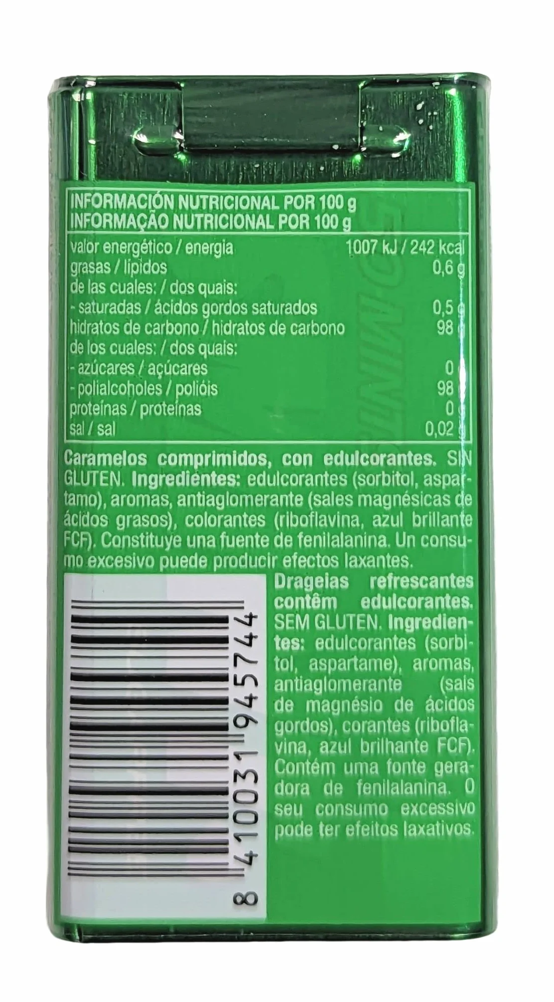 SMINT Mints Spearmint 12 metalowych puszek pastylki miętowe bez cukru
