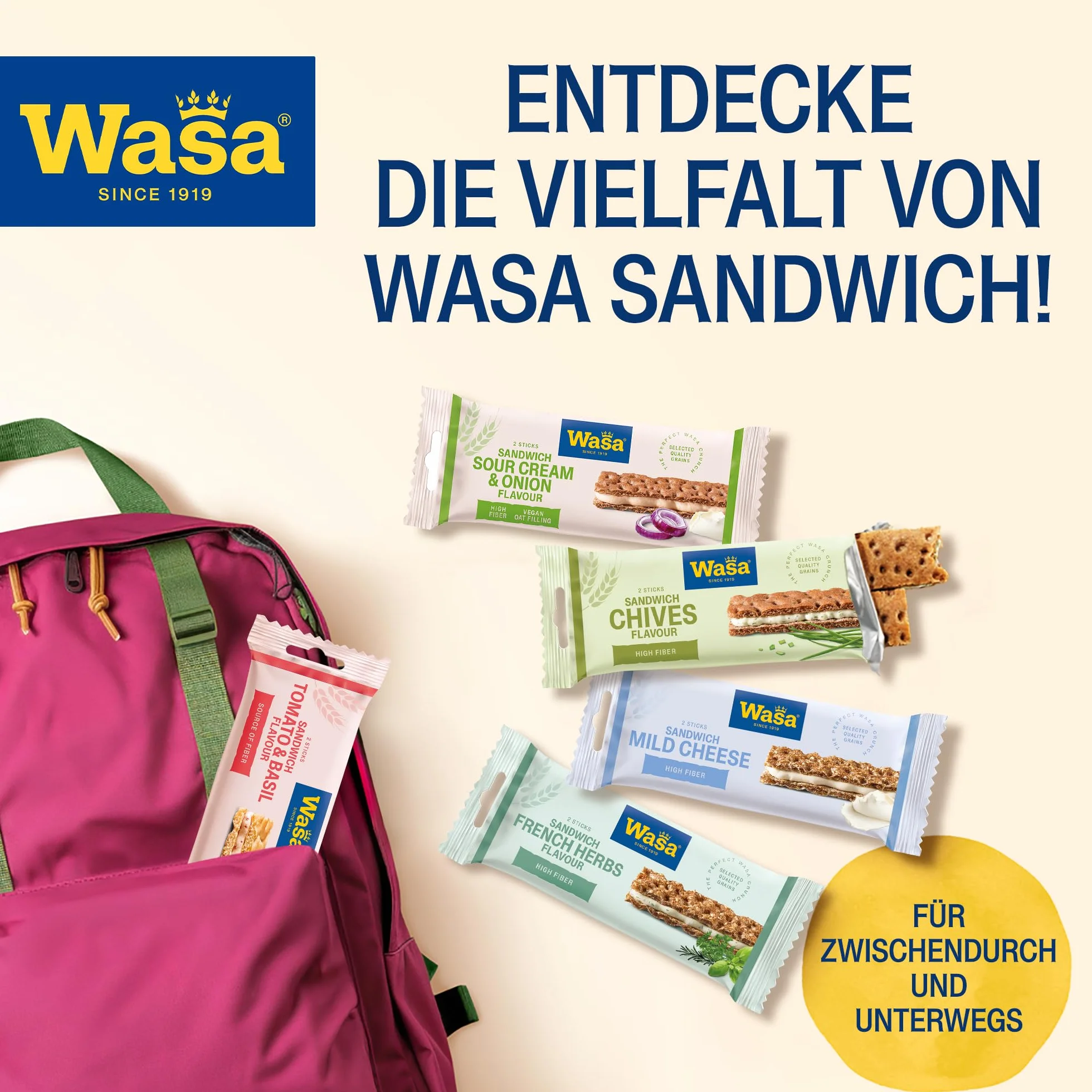 Wasa Sandwich Ser i szczypiorek Multipack, 8 szt. (8 x 111 g)