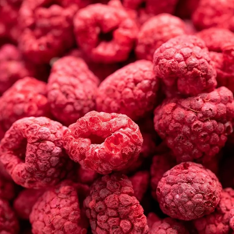 Maliny Liofilizowane Całe 50g – Naturalne Liofilizowane Owoce bez Cukru – Suszone Maliny do Wypieków, Musli, Jogurtów, Smoothie i Deserów – Naturalna Przekąska – Bez Konserwantów