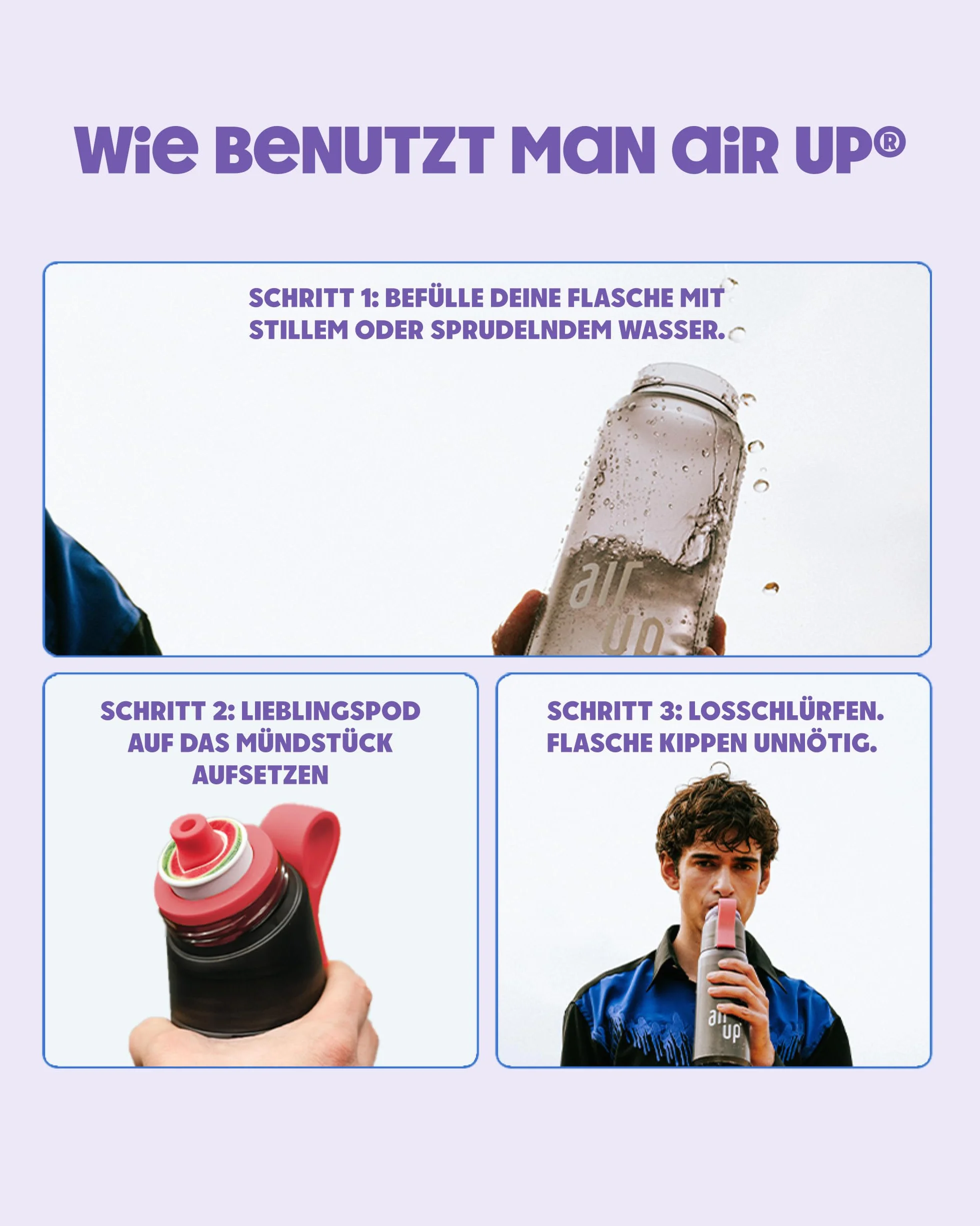 air up® Pods 5 smaków zestaw próbny Flavor 5 | Pods zapachowe na 25 litrów wody bez cukru: Kola, arbuz, Orangeade, jabłko, ananas