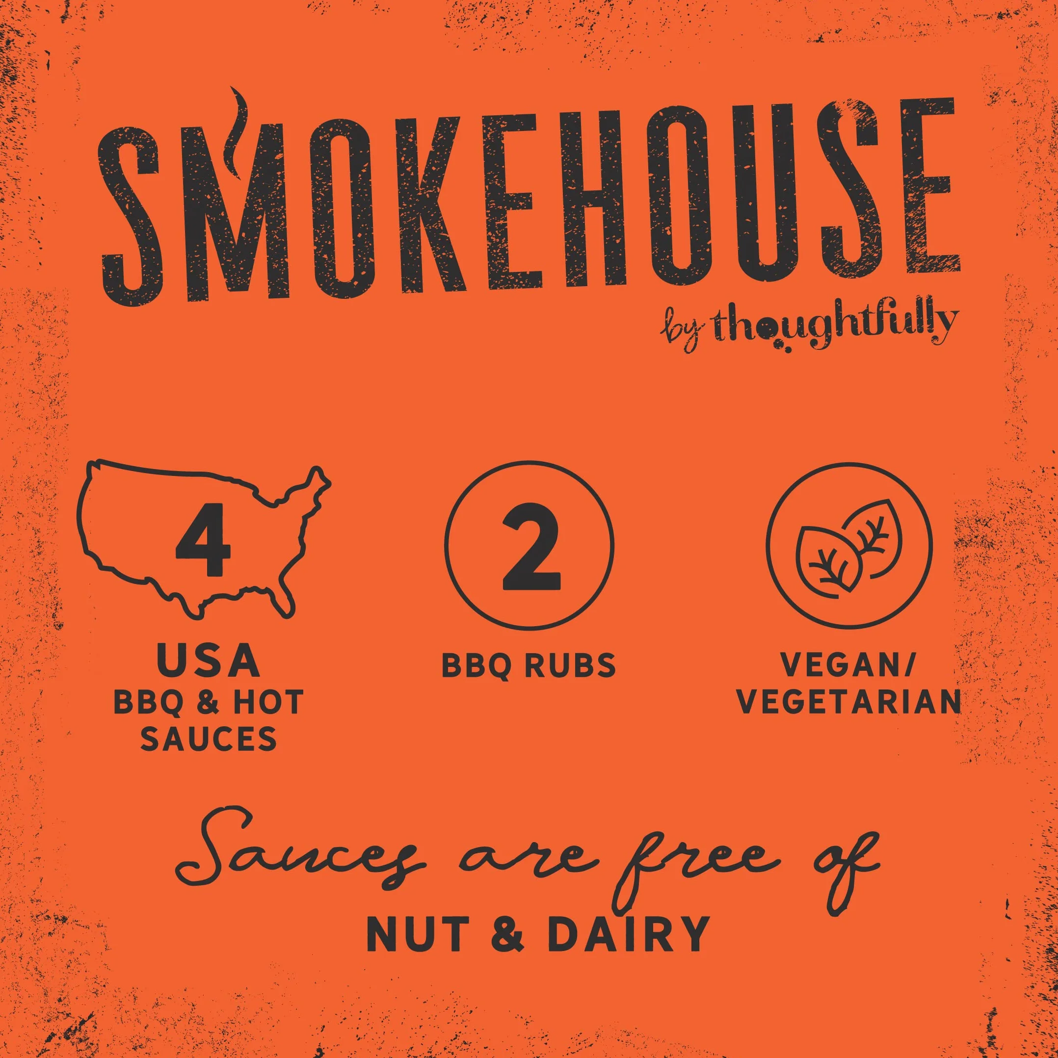 Smokehouse by Thoughtfully, zestaw upominkowy Gourmet Ultimate Grill Truck, zabawny zestaw w kształcie ciężarówki, zawiera ocieranie grilla, sosy BBQ i ostre sosy, zestaw 6 szt