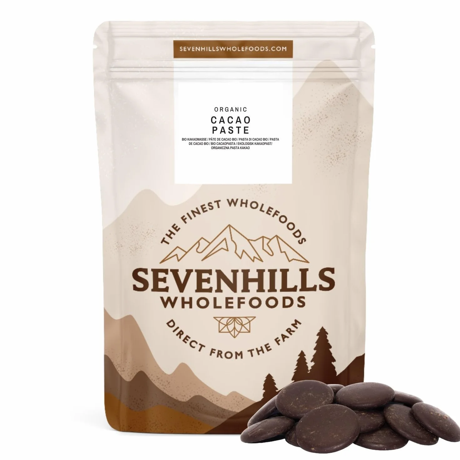 Sevenhills Wholefoods Organiczne Pasta Kakaowa 500g